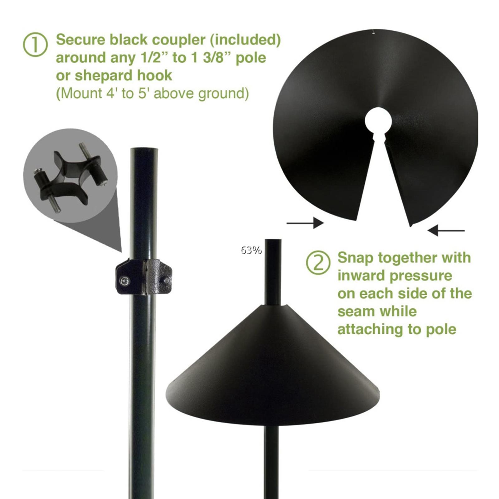 Wrap Around Raccoons Squirrel Guard Baffle for Bird Feeders Hangable 14inch