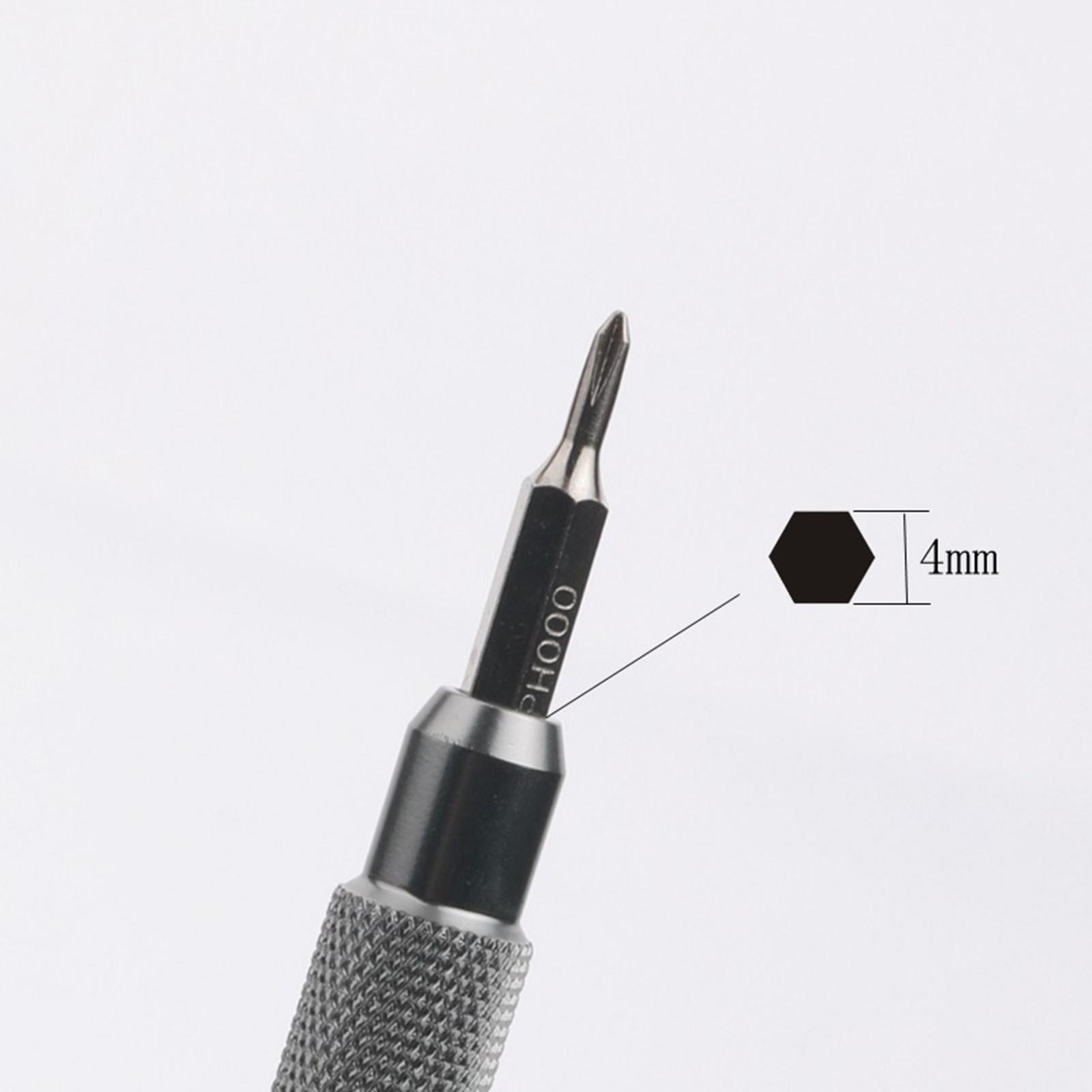 2xHex Screwdriver Shaft Handle for 4mm Screwdriver Bit Magnetic Aluminum