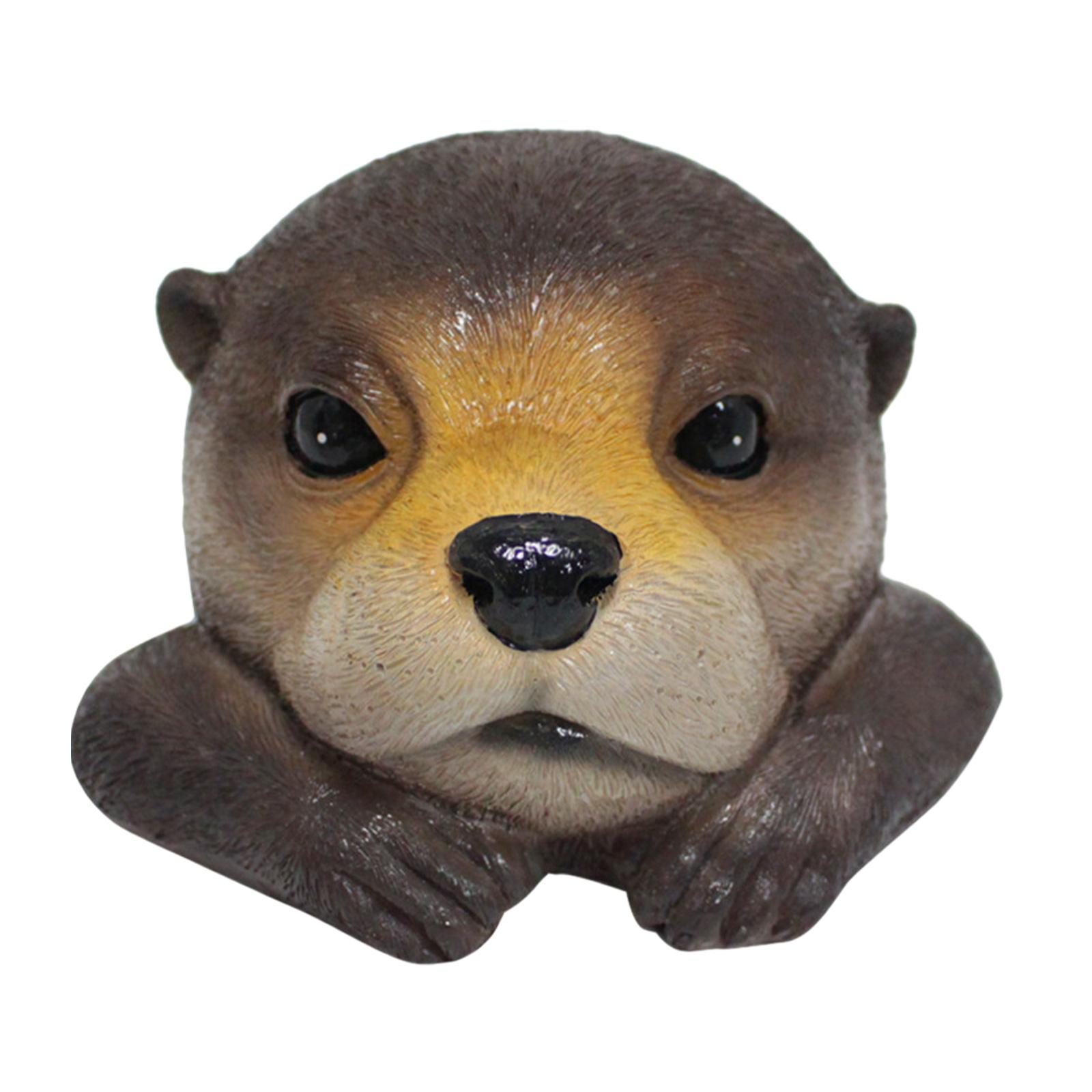 Floating Otter Head Decor