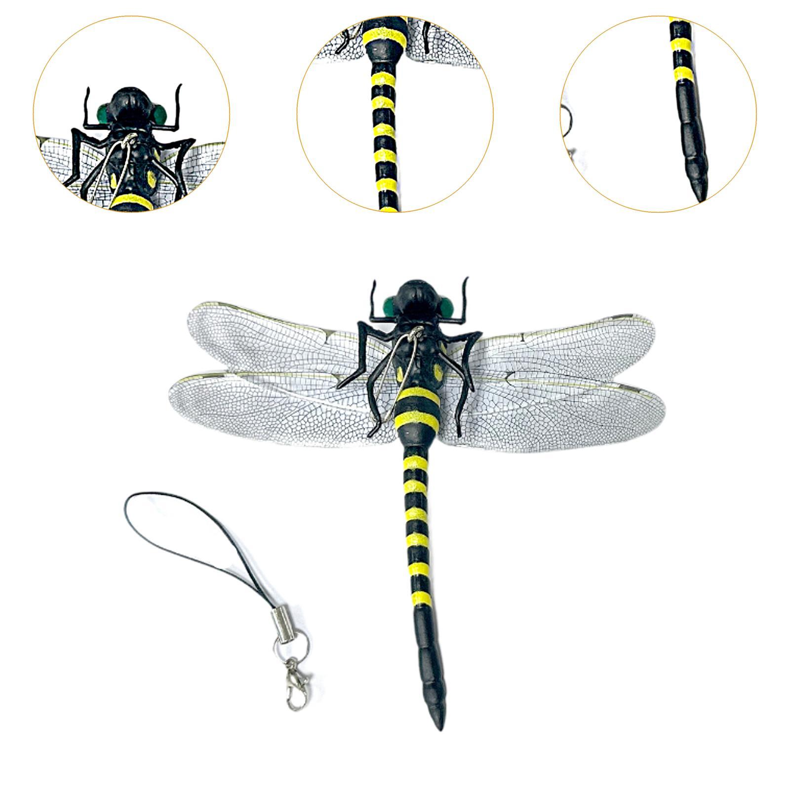 Simulation Dragonfly Model Vivid Lifelike Sculpture for Trees Backyard Patio large and rope pin