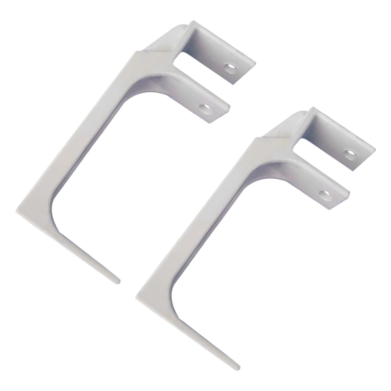 2 Pieces Retractable Awning Wall Mounting Brackets for Outdoor Yard Canopies White
