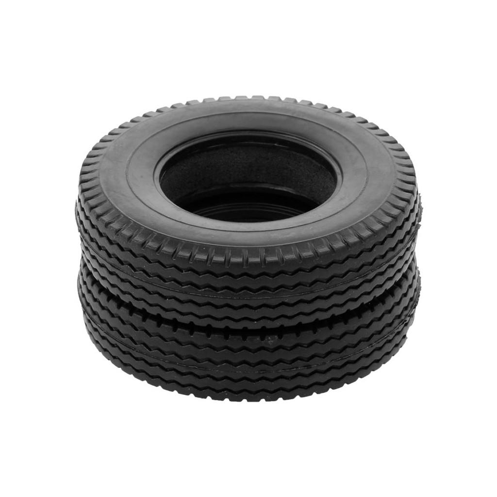 2pieces 1/14 RC Rubber Tires for Tamiya Truck RC Climbing Trailer Car Parts