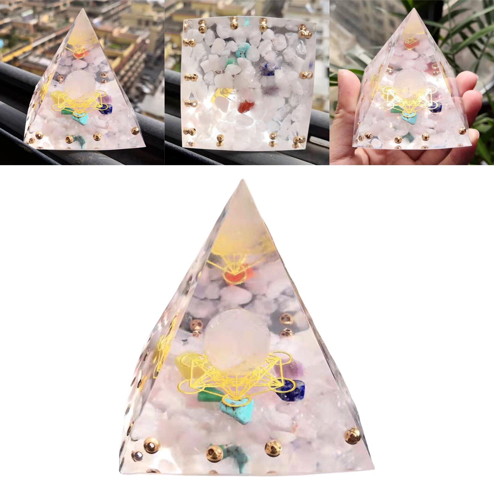 Collectible Orgone Pyramid Gemstone Energy Generator 6cm for Jewelry Making