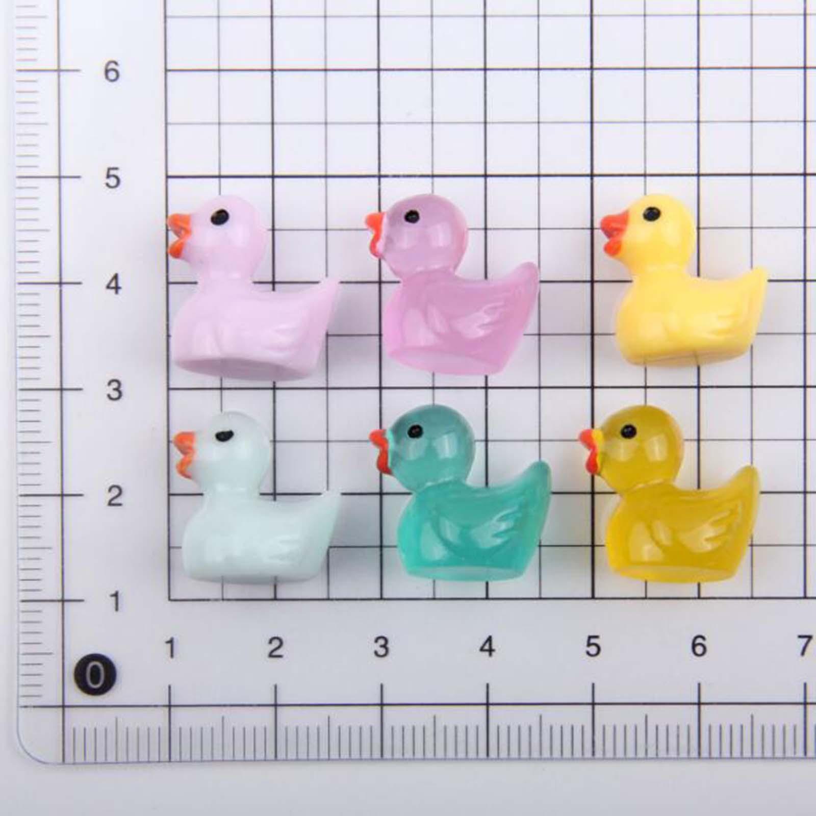 20Pcs Micro Landscape Ornaments Set Aquarium Home Decor Fashion Duck Figures Yellow