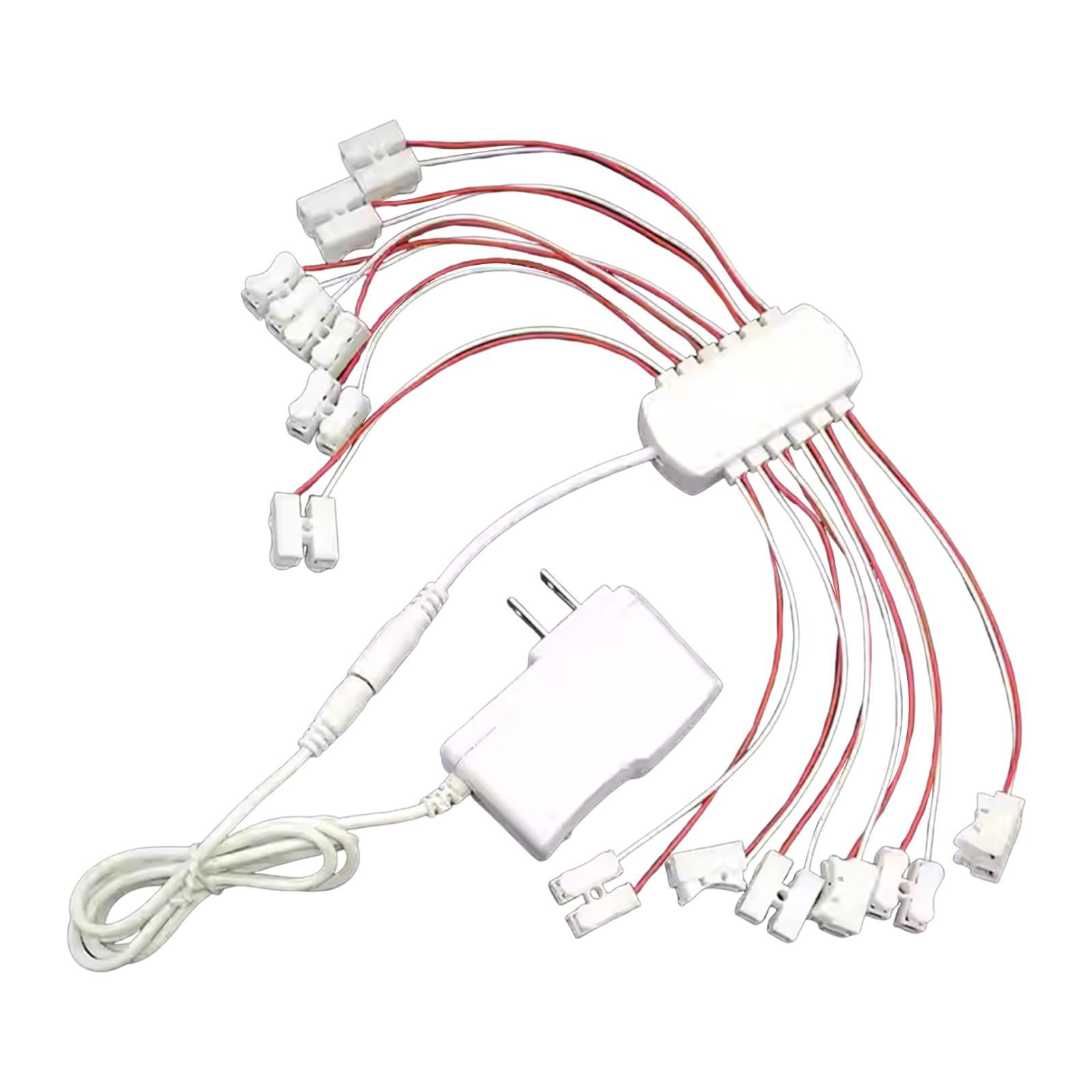 3V 2A Power Supply with 12 Ports for Model Hobby Train HO