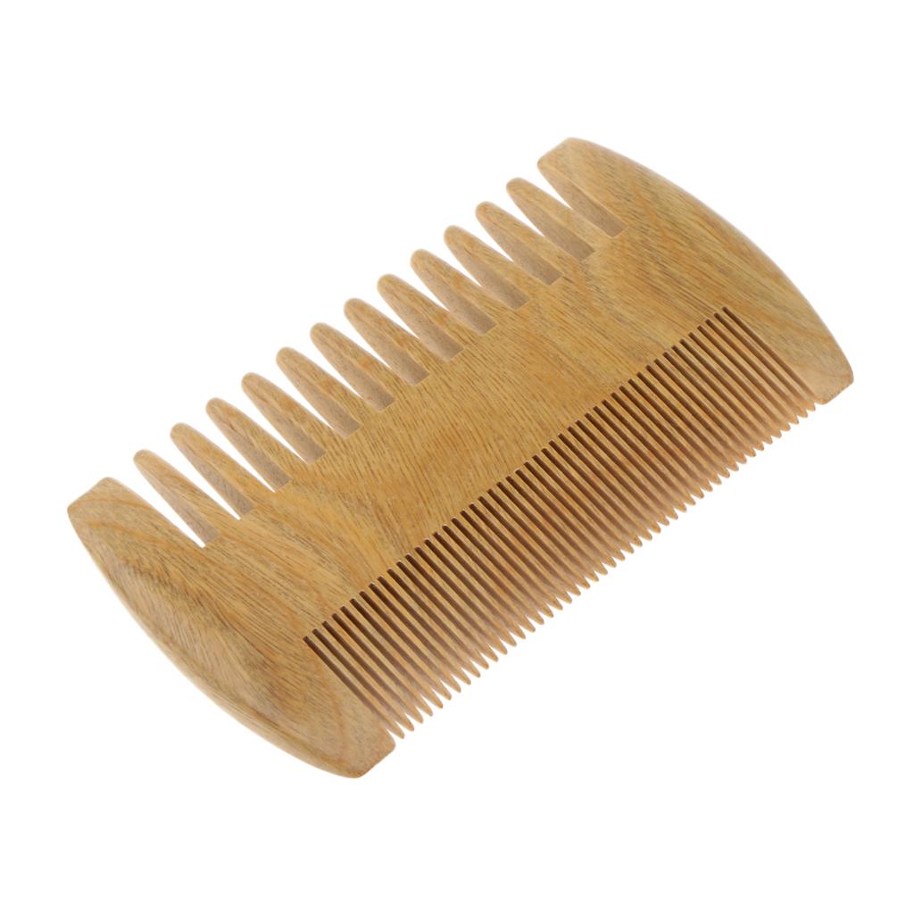 Antique Natural Sandalwood Wide&fine Tooth Massage Comb Detangle Retro Combs