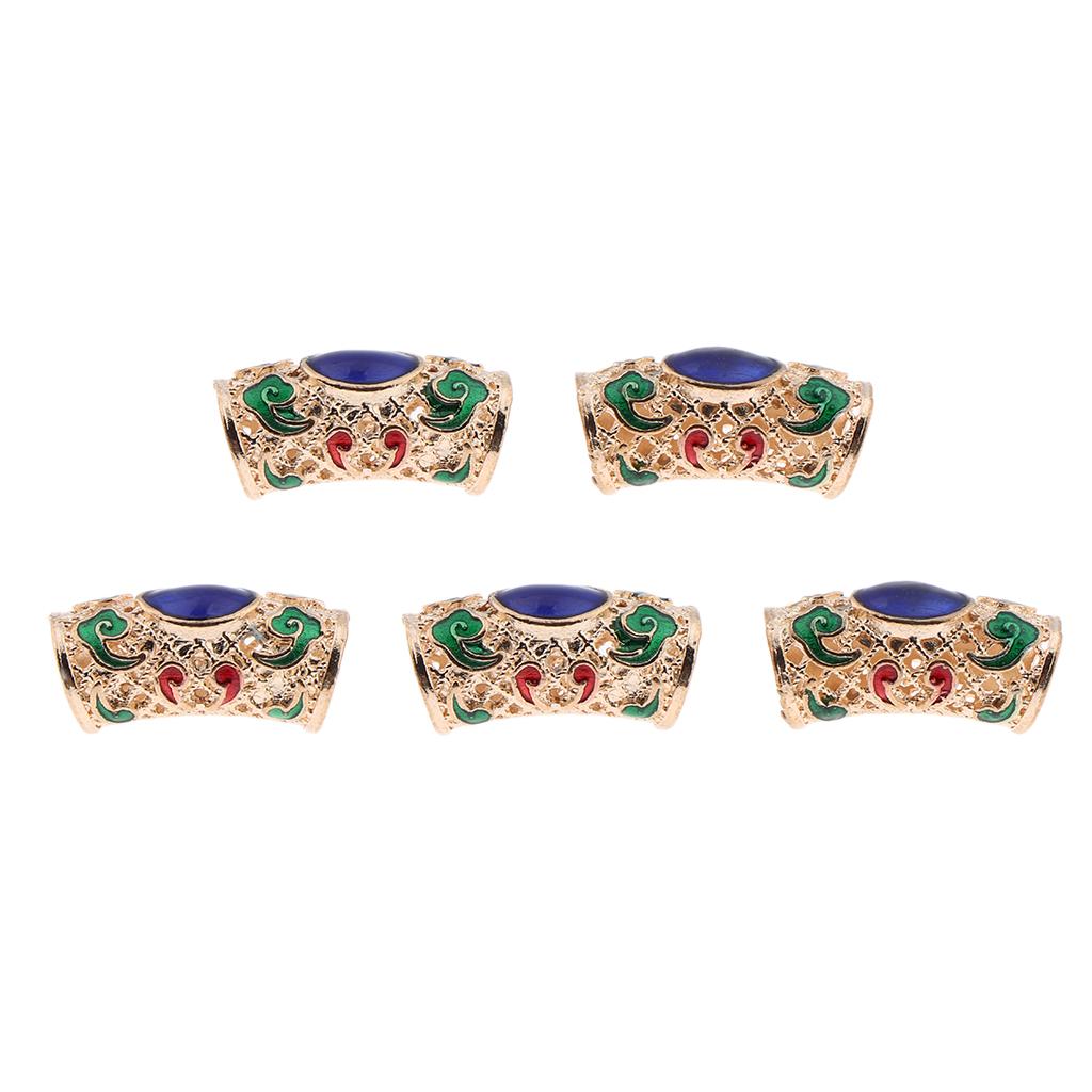 10pcs Dreadlock Hair Beads Braiding Pins Rings Cuff Clips Fashion Jewelry