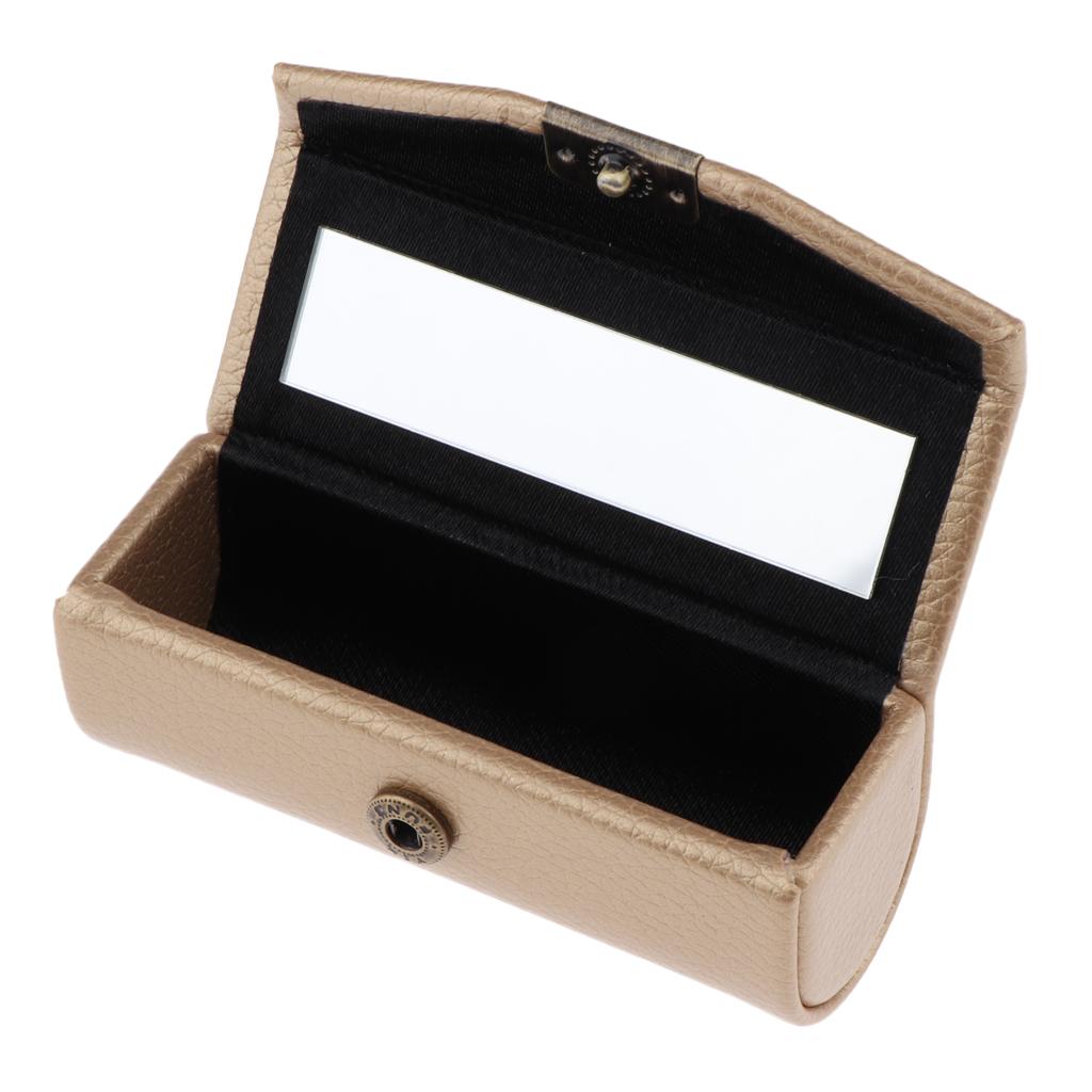 Leather Lipstick Case Mirror