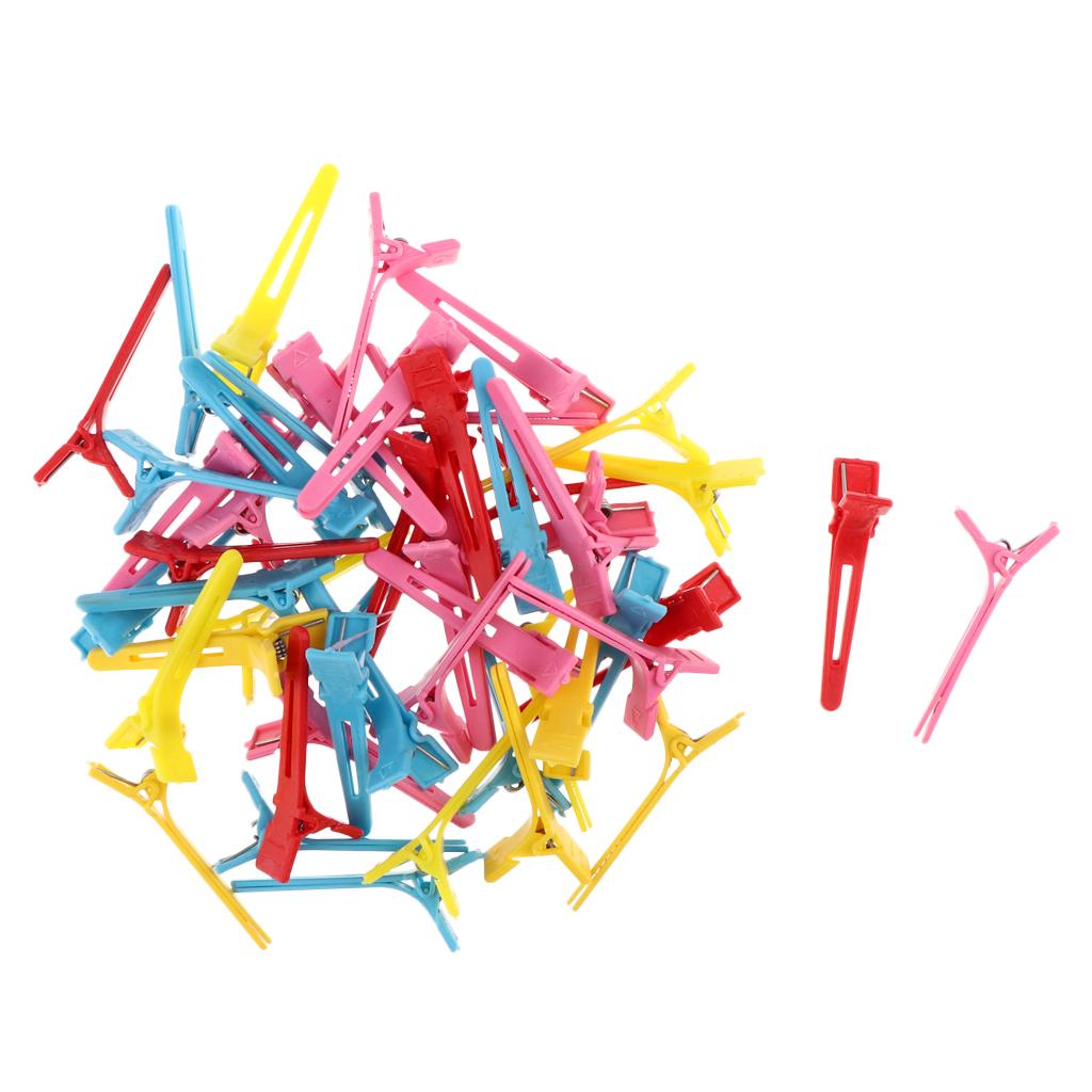 100Pcs Duckbill Hair Sectioning Clips Hairdressing Styling Clamps Barrettes