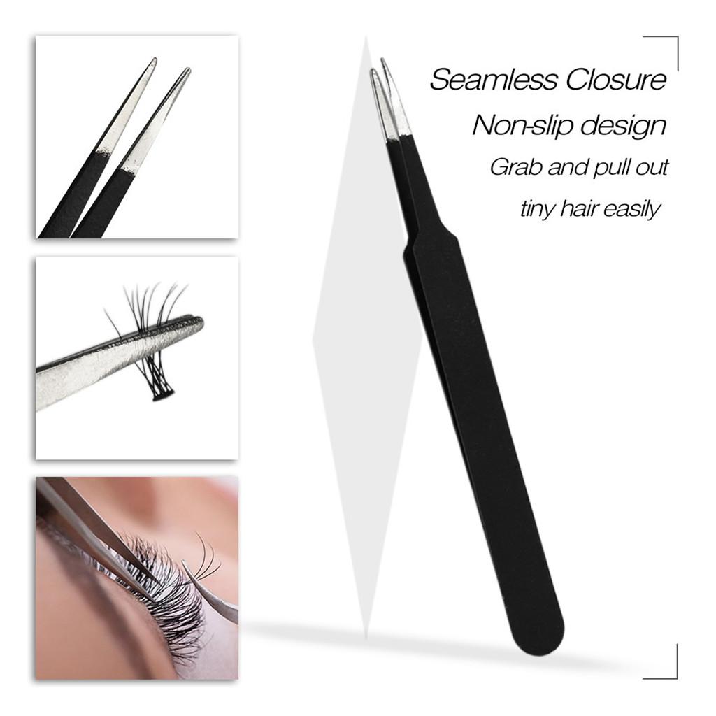 False Eyelashes Extensions Kit Eye Patches Micro Brushes Tweezer Case Set Pink