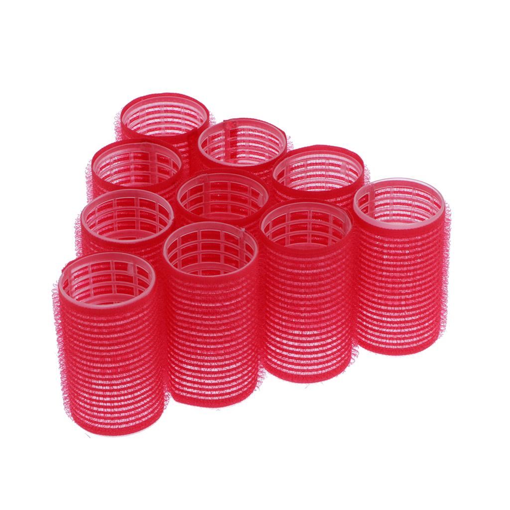 10x Salon DIY Women Self Grip Hair Rollers Waves Bangs Sticky Styling