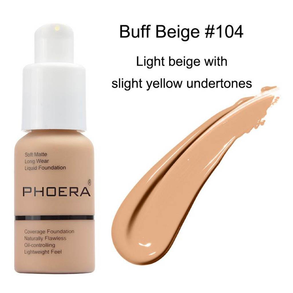 Matte Liquid Foundation Makeup Base  104 Buff Beige 