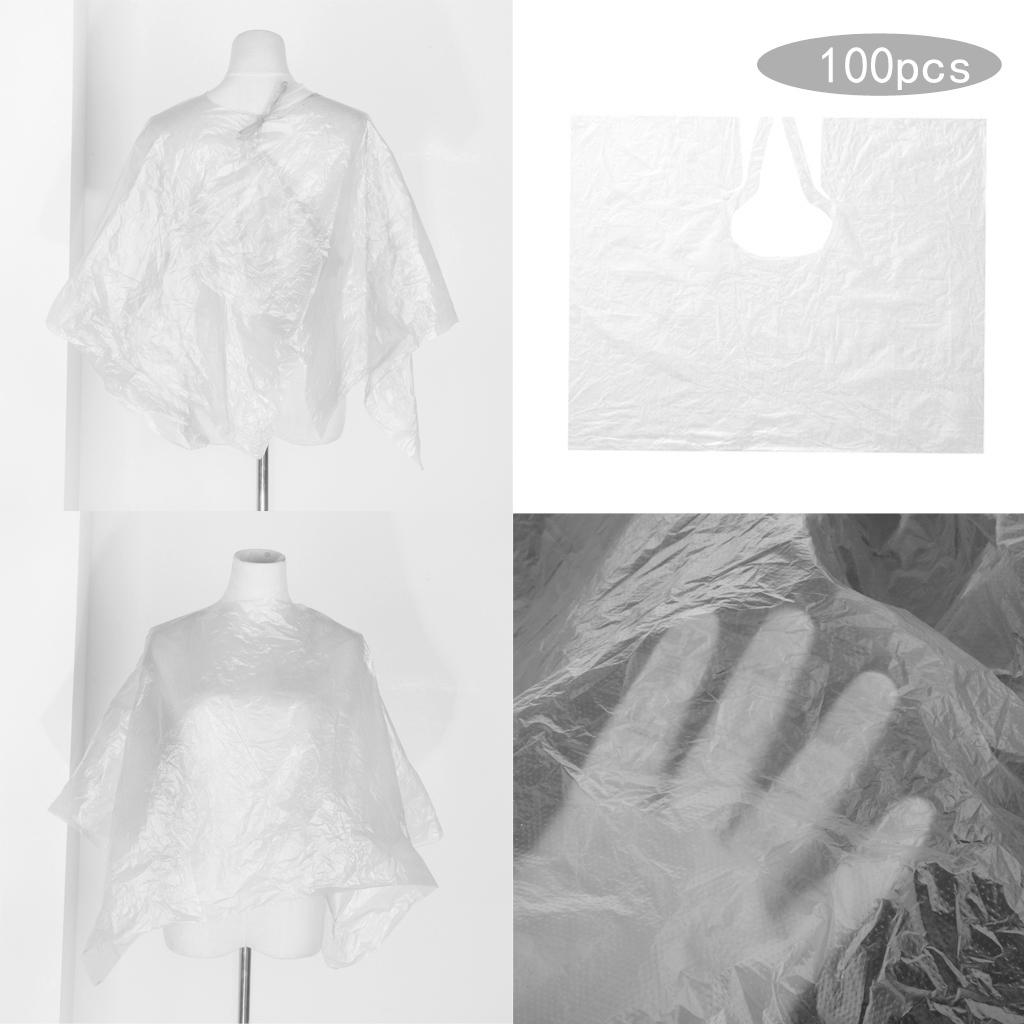 50/100 Disposable Hair Cutting Cape Gown Unisex Protect Barber Capes 100pcs