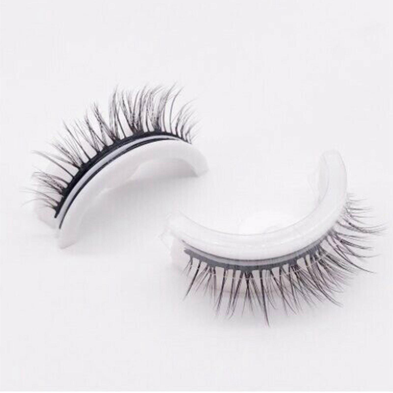 Self Adhesive Fake Eyelashes Reusable Long Lasting for Girls Women Natural