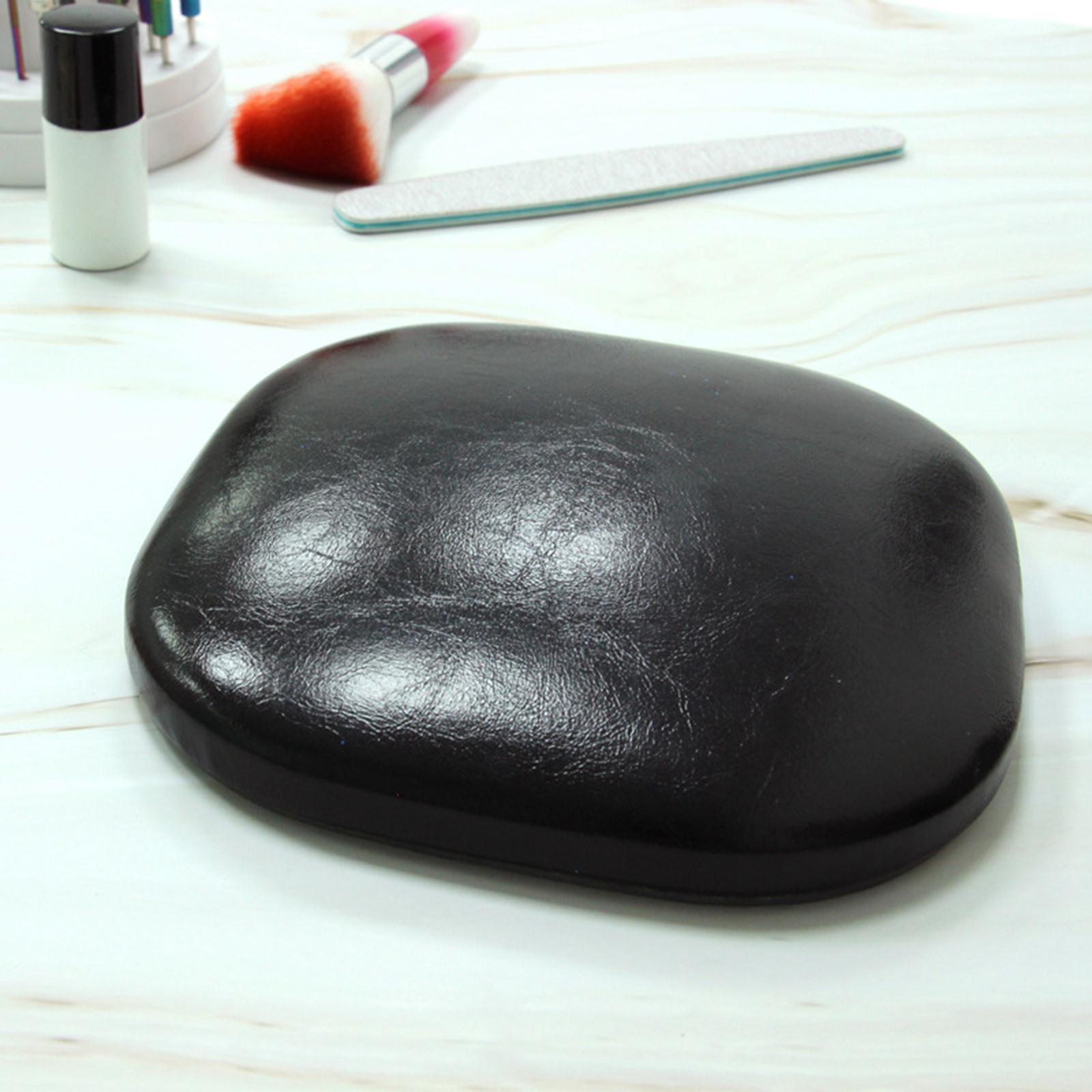 Manicure Nail Art Hand Cushion Pillow PU Leather Stylish Appearance Reusable Black