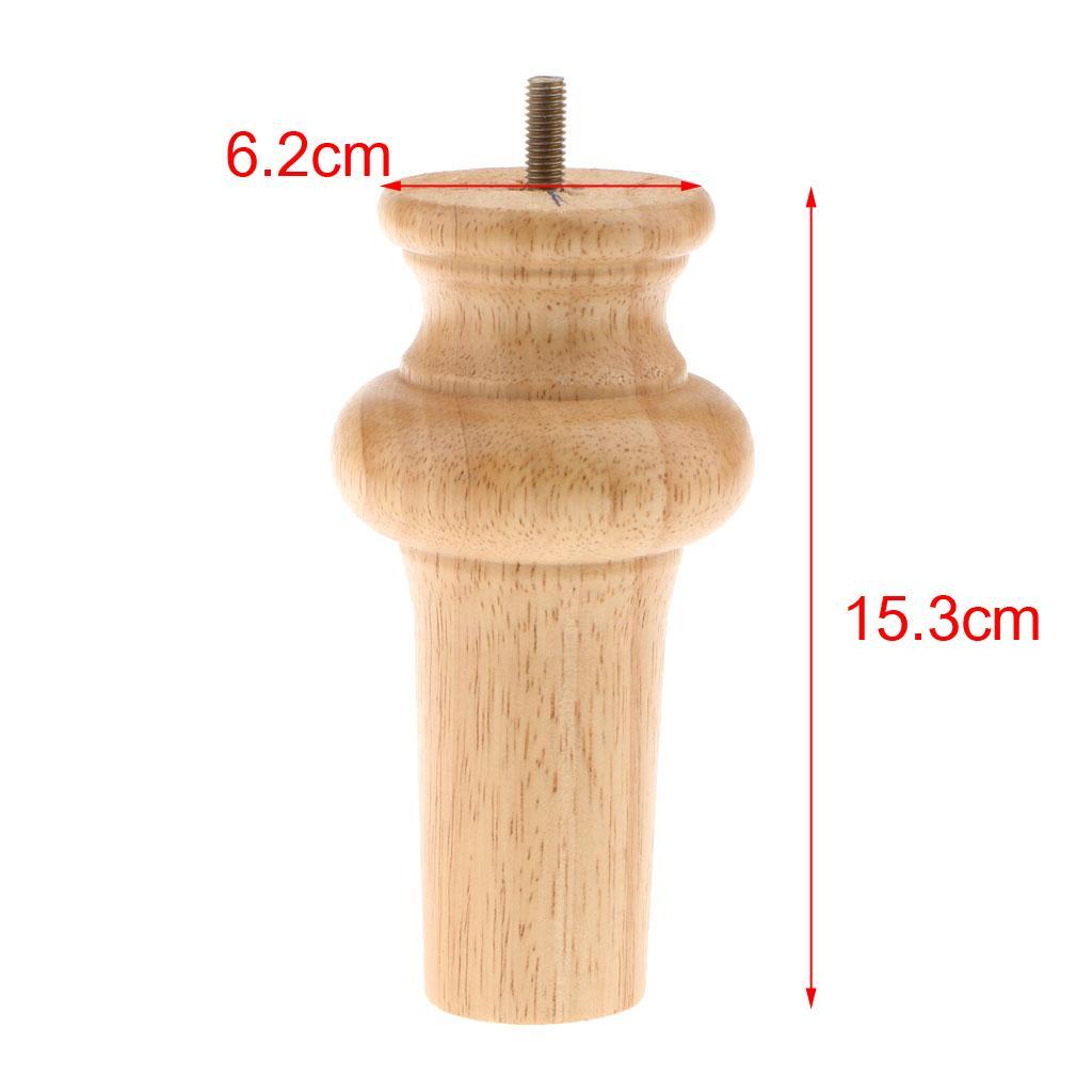 4 Pieces Solid Wooden Furniture Legs Extenders For Sofa Couch