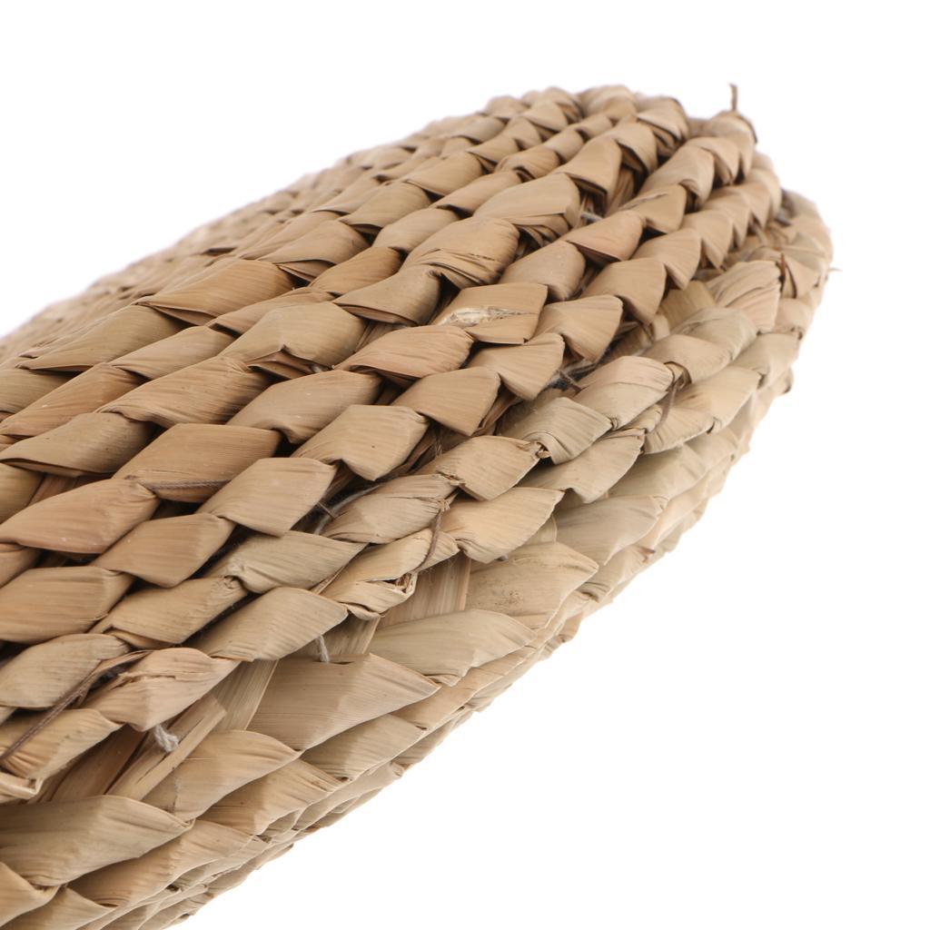 Nature Handmade Straw Woven Seat Cushion Dia. 40cm Tatami Round Braided ...