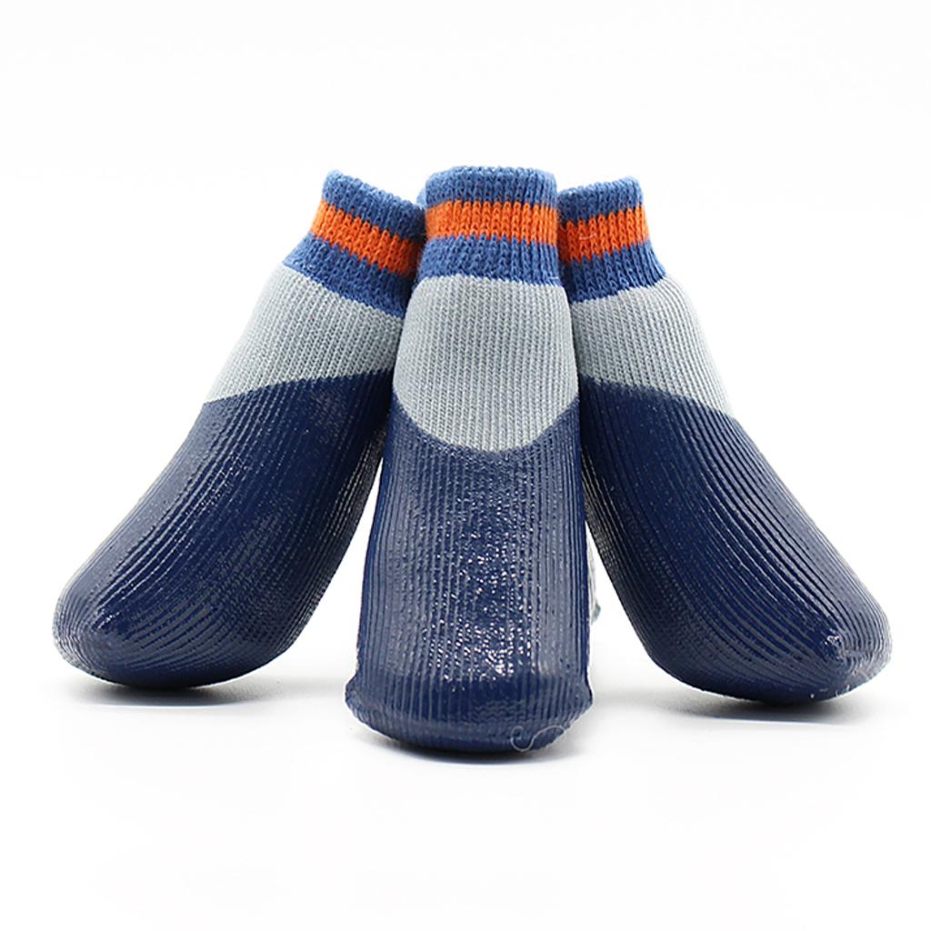 PACK 4 Waterproof Pet Dog Sock Antislip Sock Paw Protection Indoor