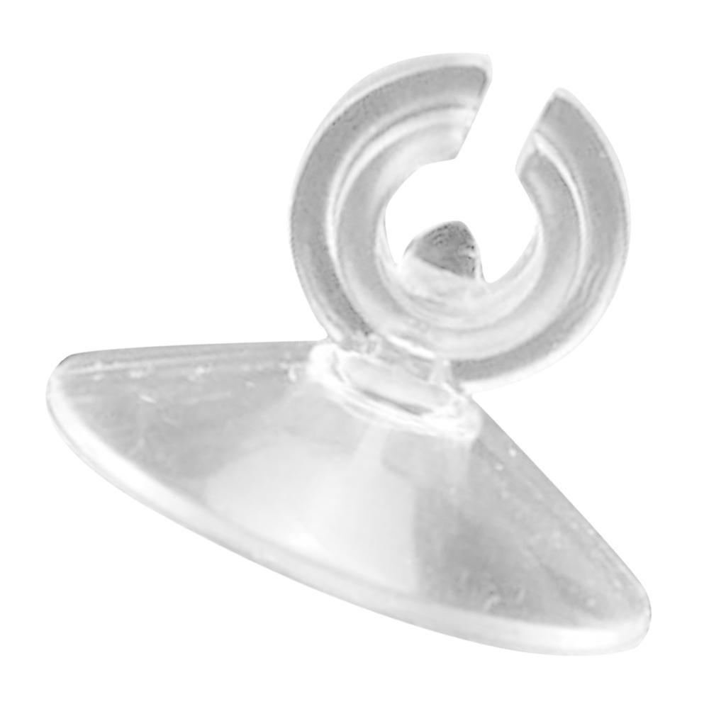 10 x transparent Saugnäpfe mit Haken für Fenster