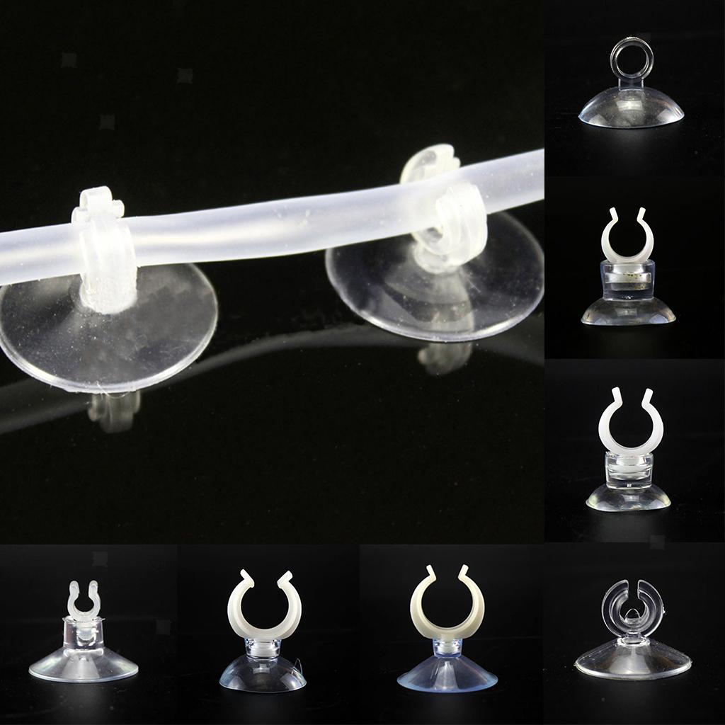 10 x transparent Saugnäpfe mit Haken für Fenster