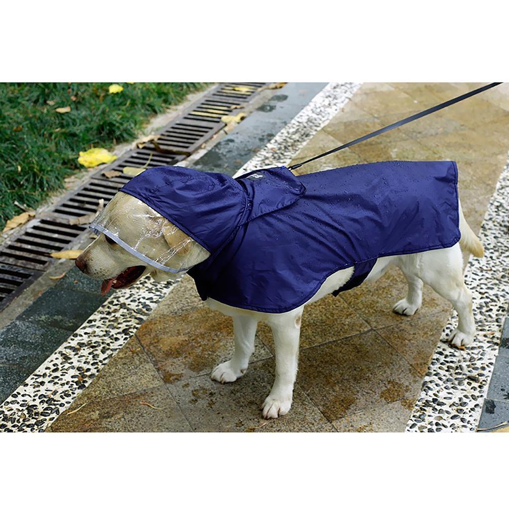 Hunderegenmantel mit Kapuze Reflektierend Wasserdicht Regenjacke Hund - Bild 9 von 9