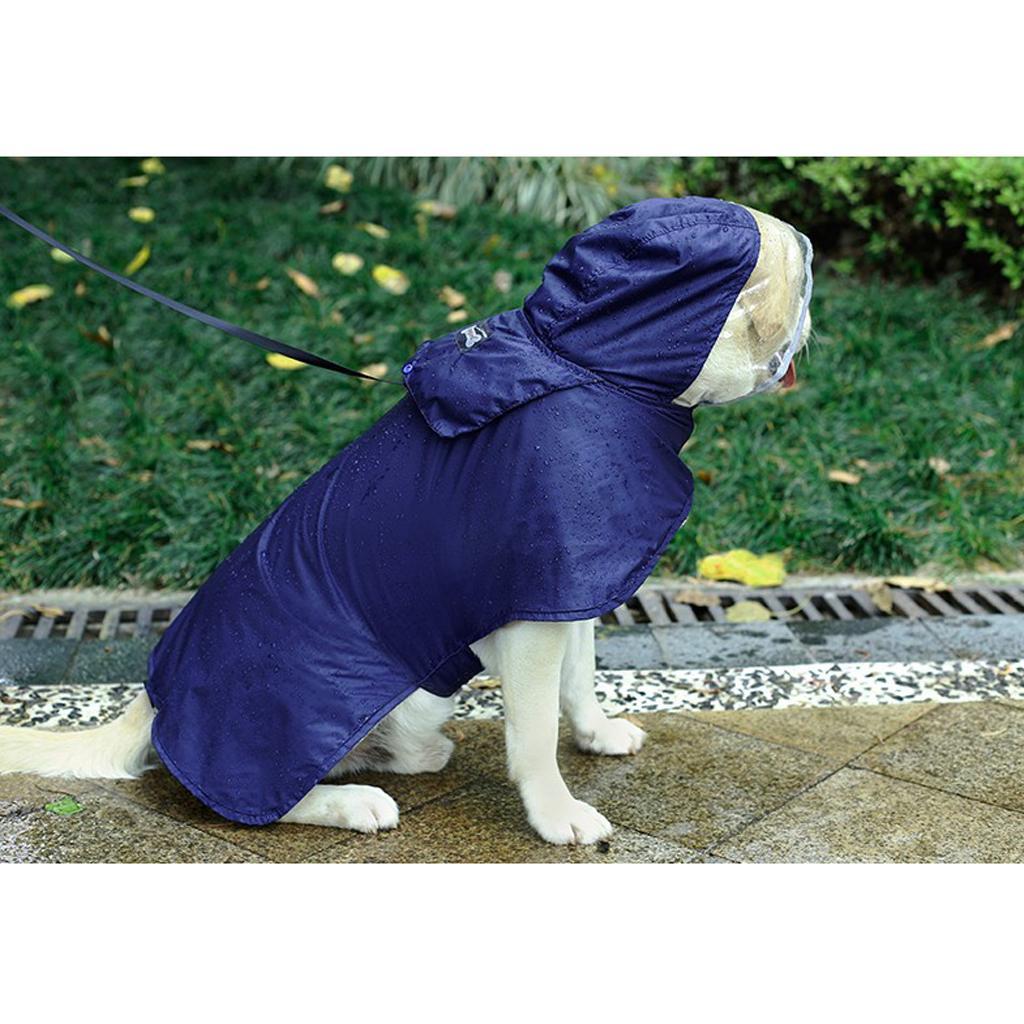 Hunderegenmantel mit Kapuze Reflektierend Wasserdicht Regenjacke Hund - Bild 6 von 9