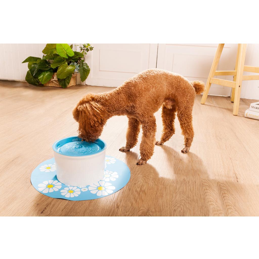 Cat Bowl Mat Dog Pet Feeding Water Food Dish Tray Clean 