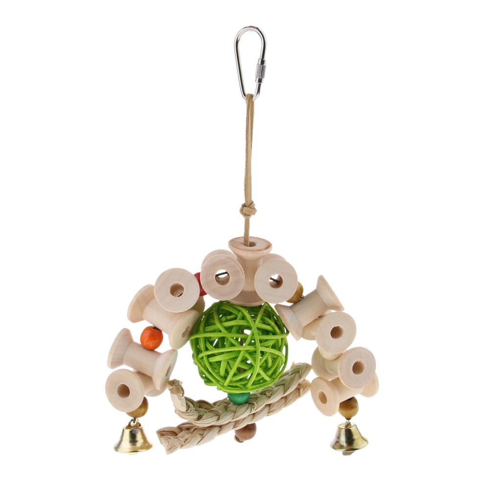 Small to Large Parrots Toy Parrot Wood Blocks Bird Chew Toy 1