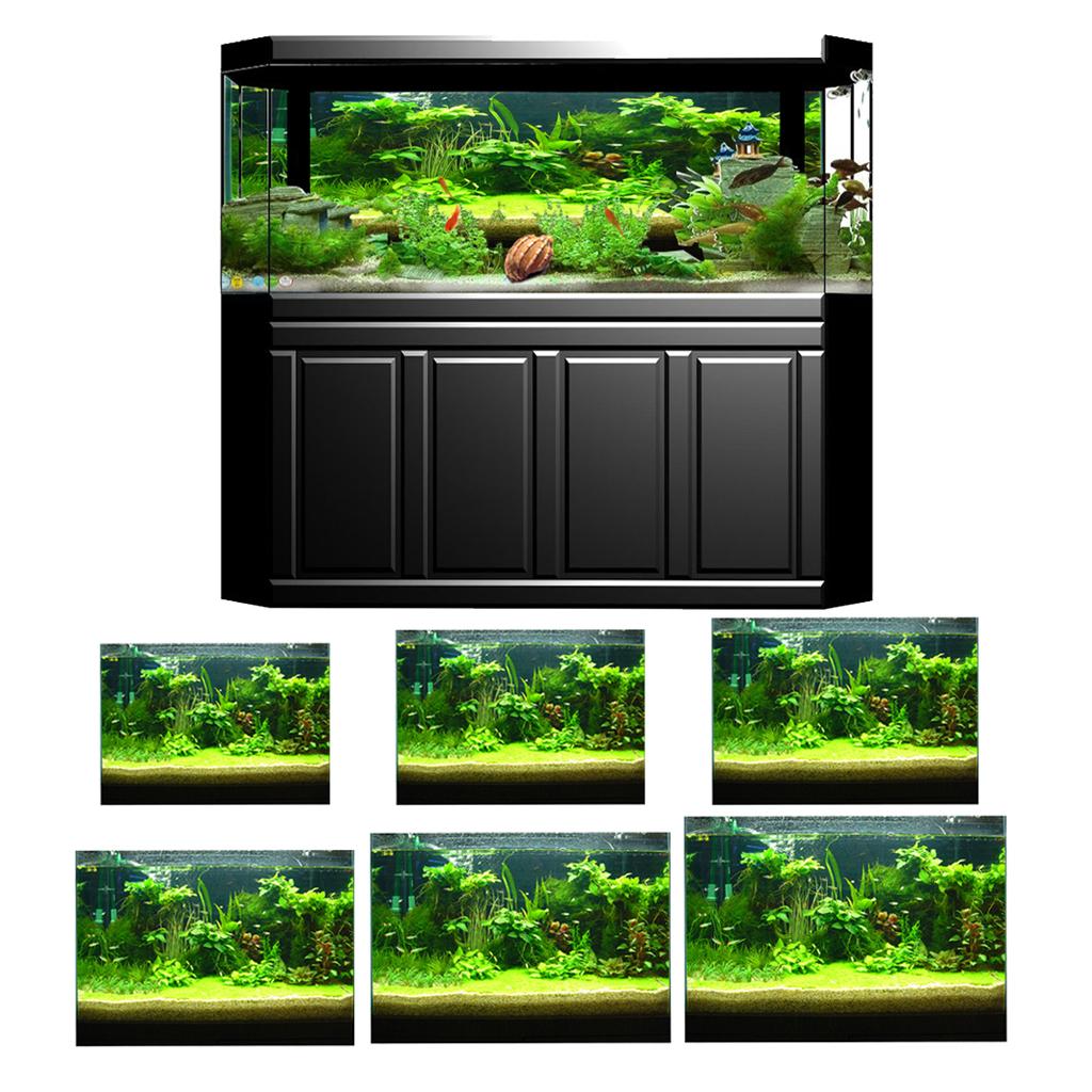 24x12 SoSung Aquarium Background Wallpaper Sticker Green Bamboo Horizontal with Stems Easy to Apply and Remove Fish Tank Decoration 