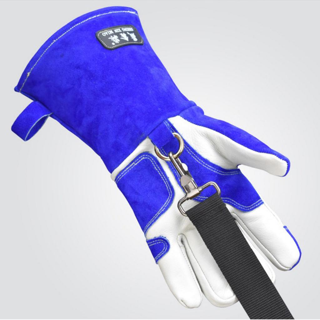 Animal Handling Gloves Bite/Scratch Proof Reinforced Leather Gloves for
