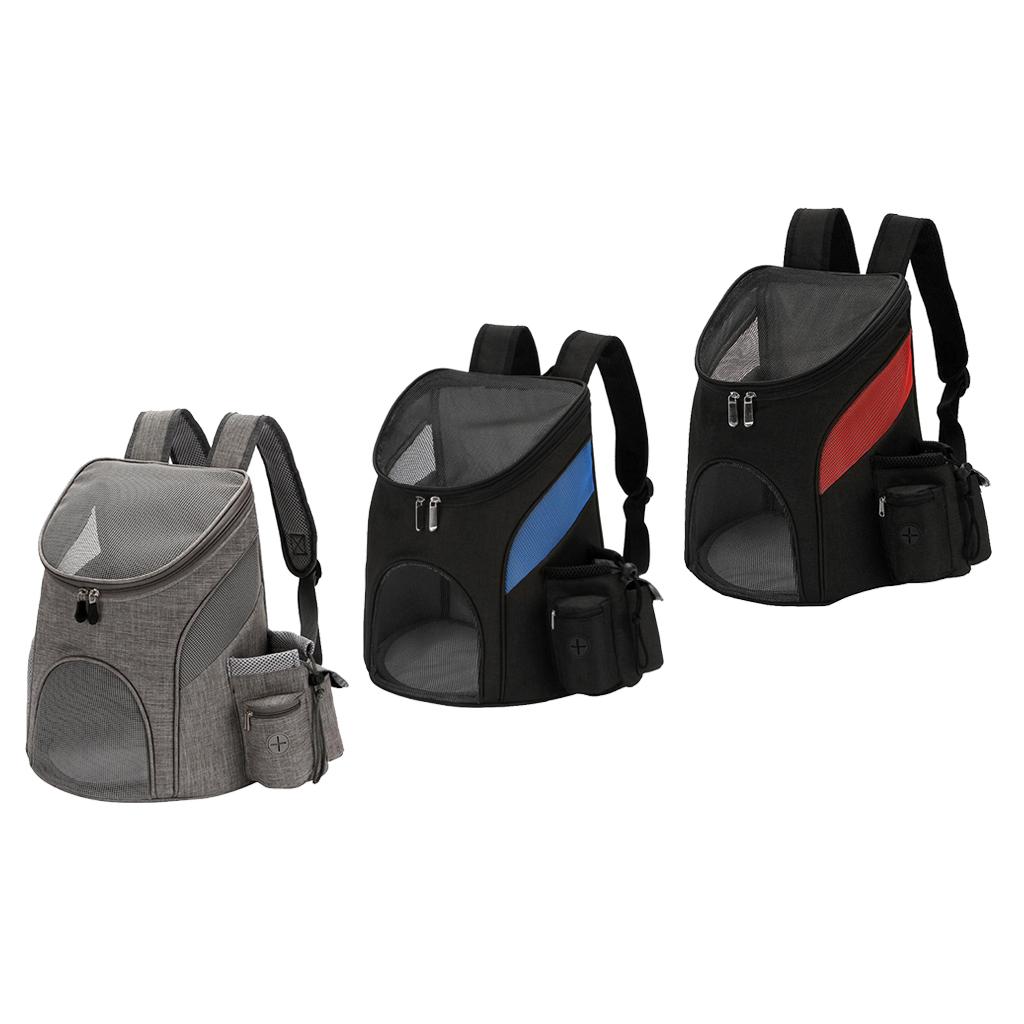 Pet Carrier Backpack Adjustable Pet Cat Dog Travel Bag  Blue Black S