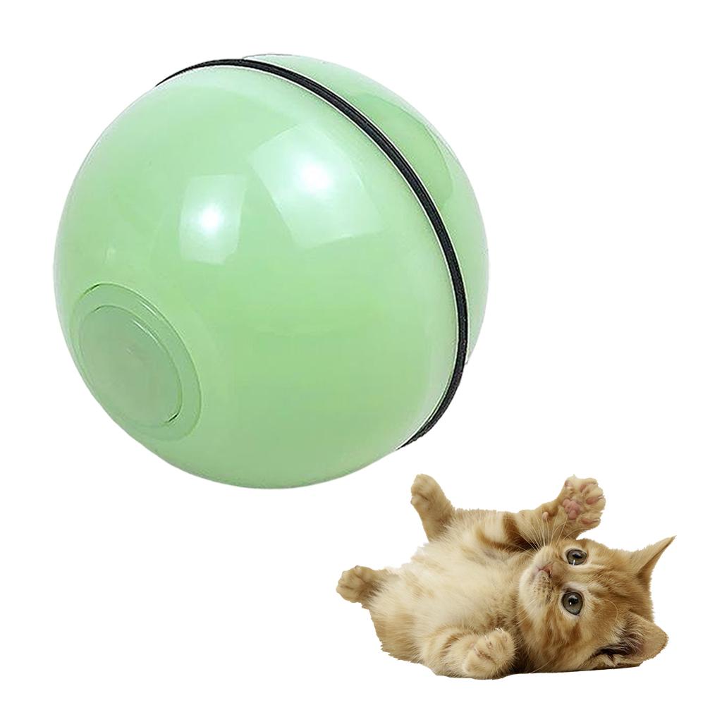 Interactive Cat Toy Automatic Self-Rotating LED Light Exercise Toys Green