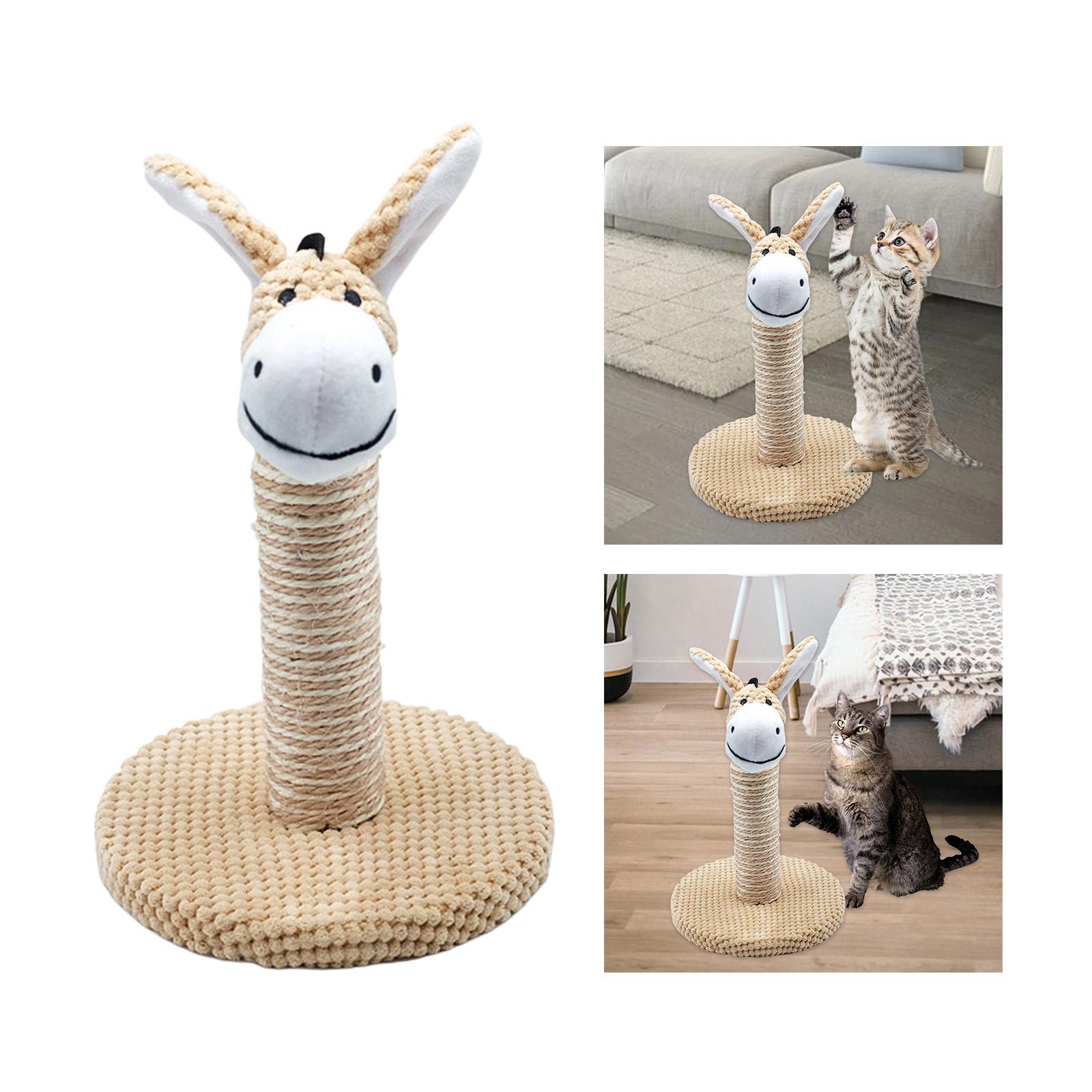 Cat Scratching Post Climbing Tree Scratcher Scratch Interactive Toy Donkey