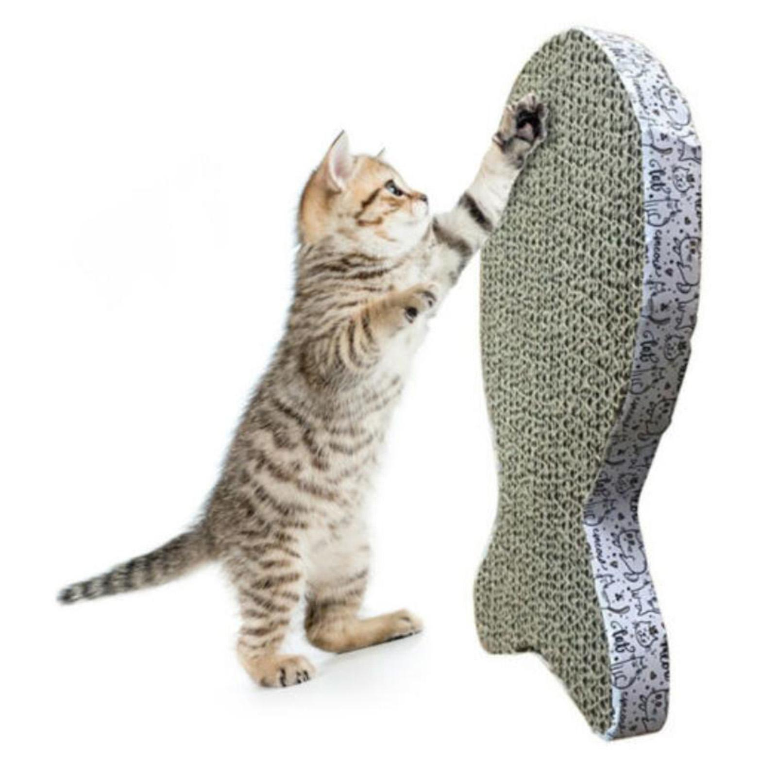 Cat Scratcher Cardboard Scratching Board Grind Claws Couch Cat Scratches Mat fish