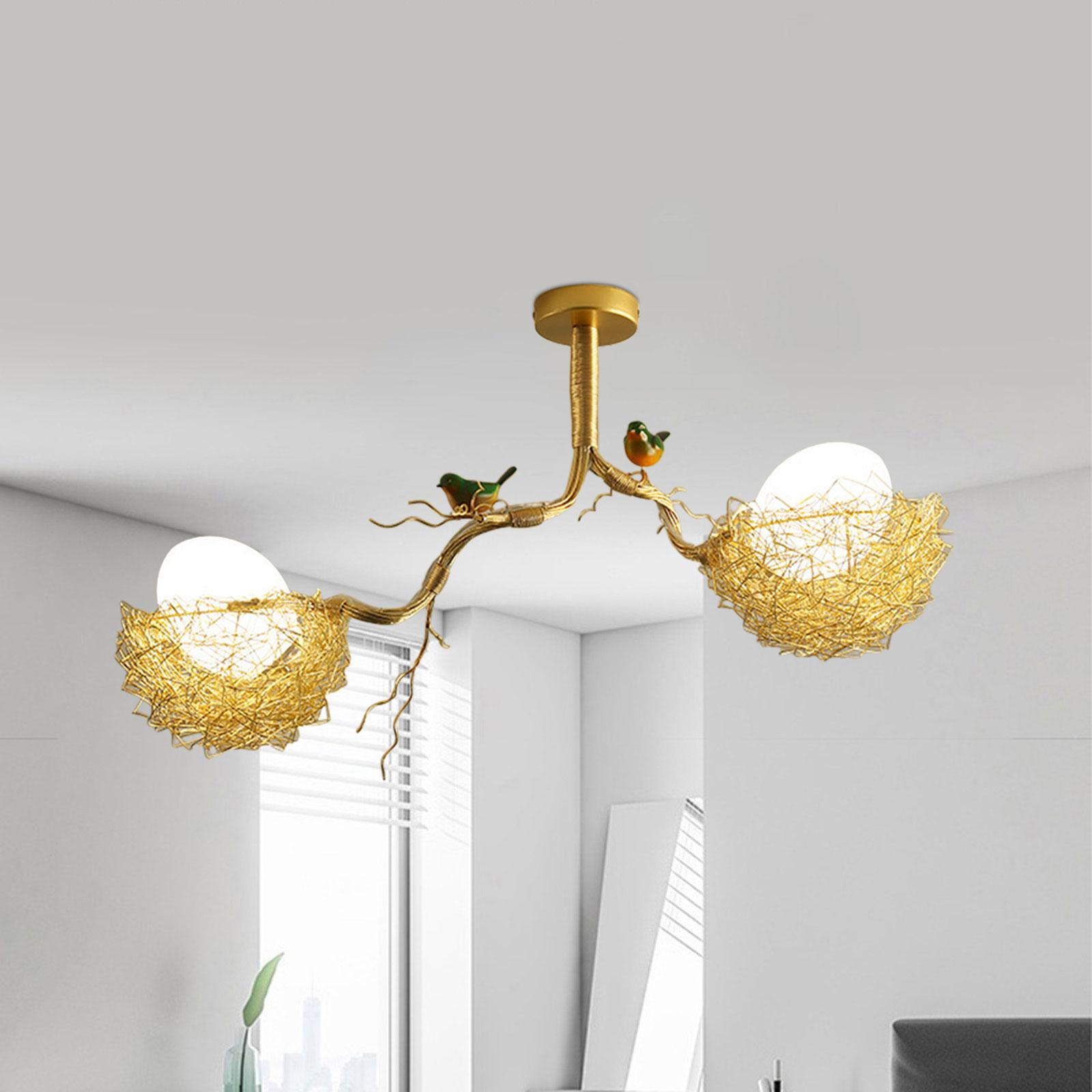 Birds Chandelier Rustic Hanging Lamp for Club Dorm Hallway