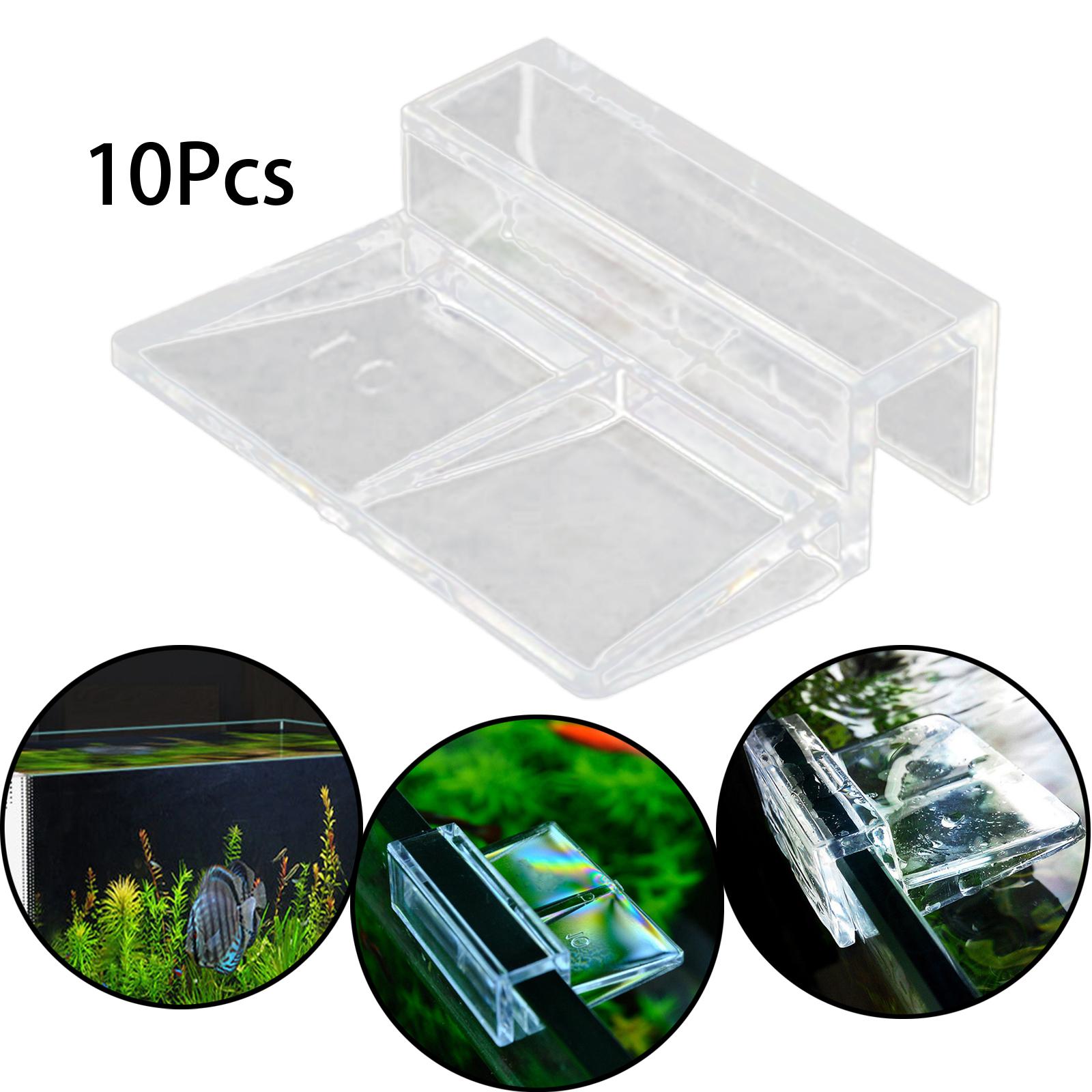 10Pcs Aquarium Screen Net Clips Multi Purpose Glass Fixed Cover Bracket 10mm