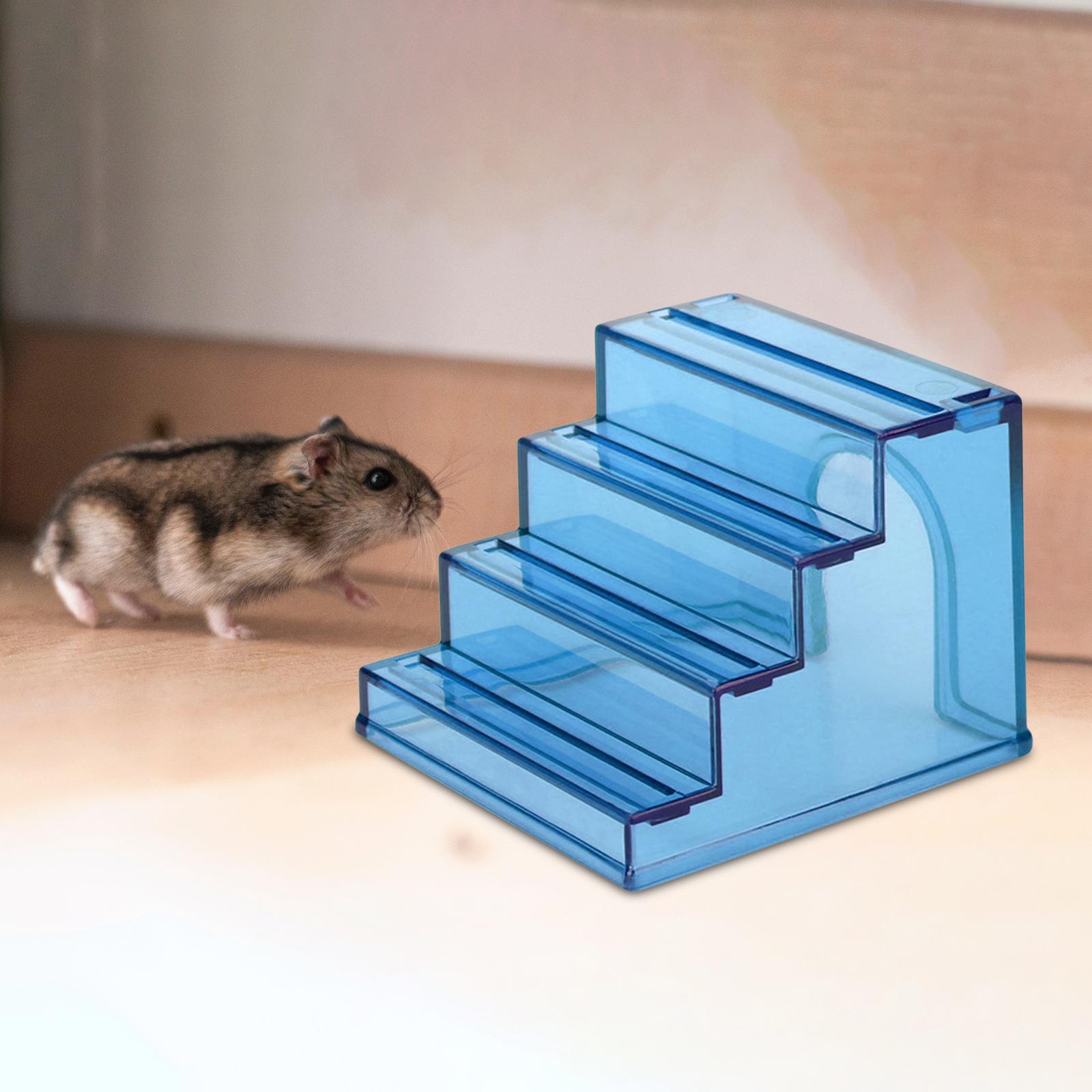 Hamster Climbing Ladder Exercise Climbing Stairs for Hedgehogs Mice Hamsters Blue