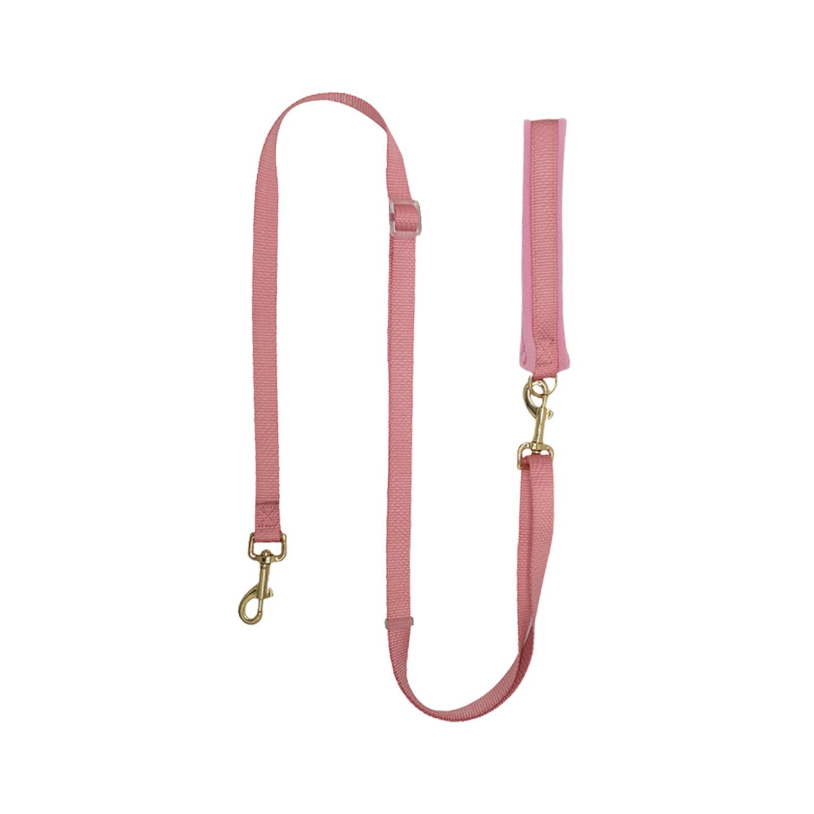 Double Ended Dog Leash Adjustable Dog Traning Walking Leash Walking Training Pink