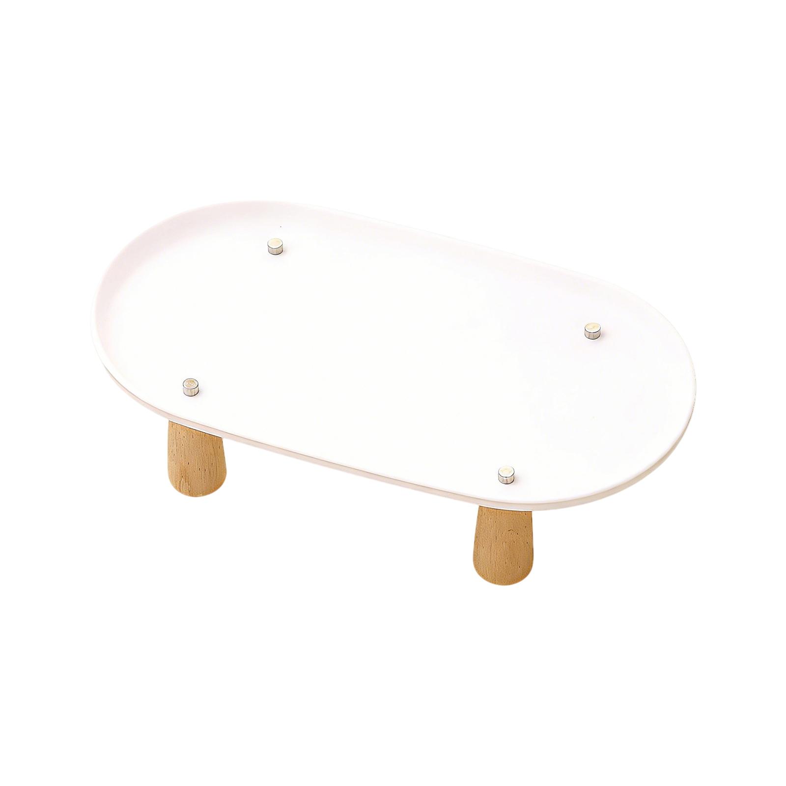 Raised Cat Bowl Stand White