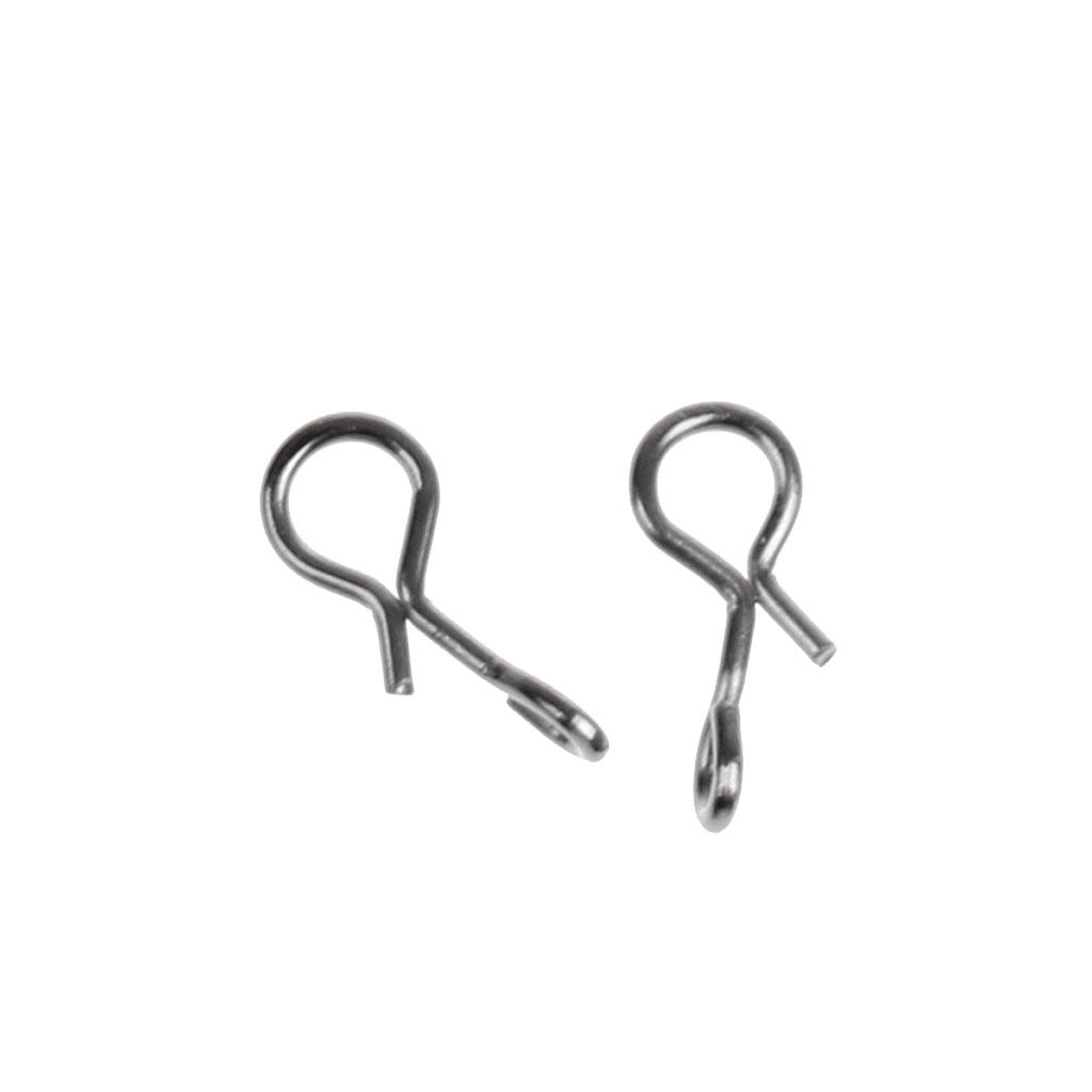 50Pcs Fly Fishing Snap Hooks Links Connectors Fishing Swivels Hooked ...