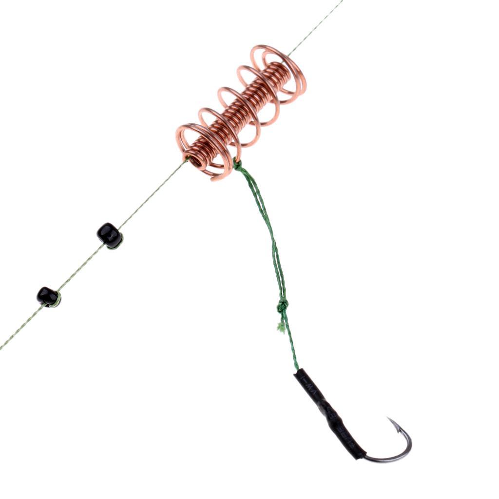 3Pcs 15g//0.5oz Fishing Feeder Bait Cage Spring Holder+Lead Sinker for Fish Carp