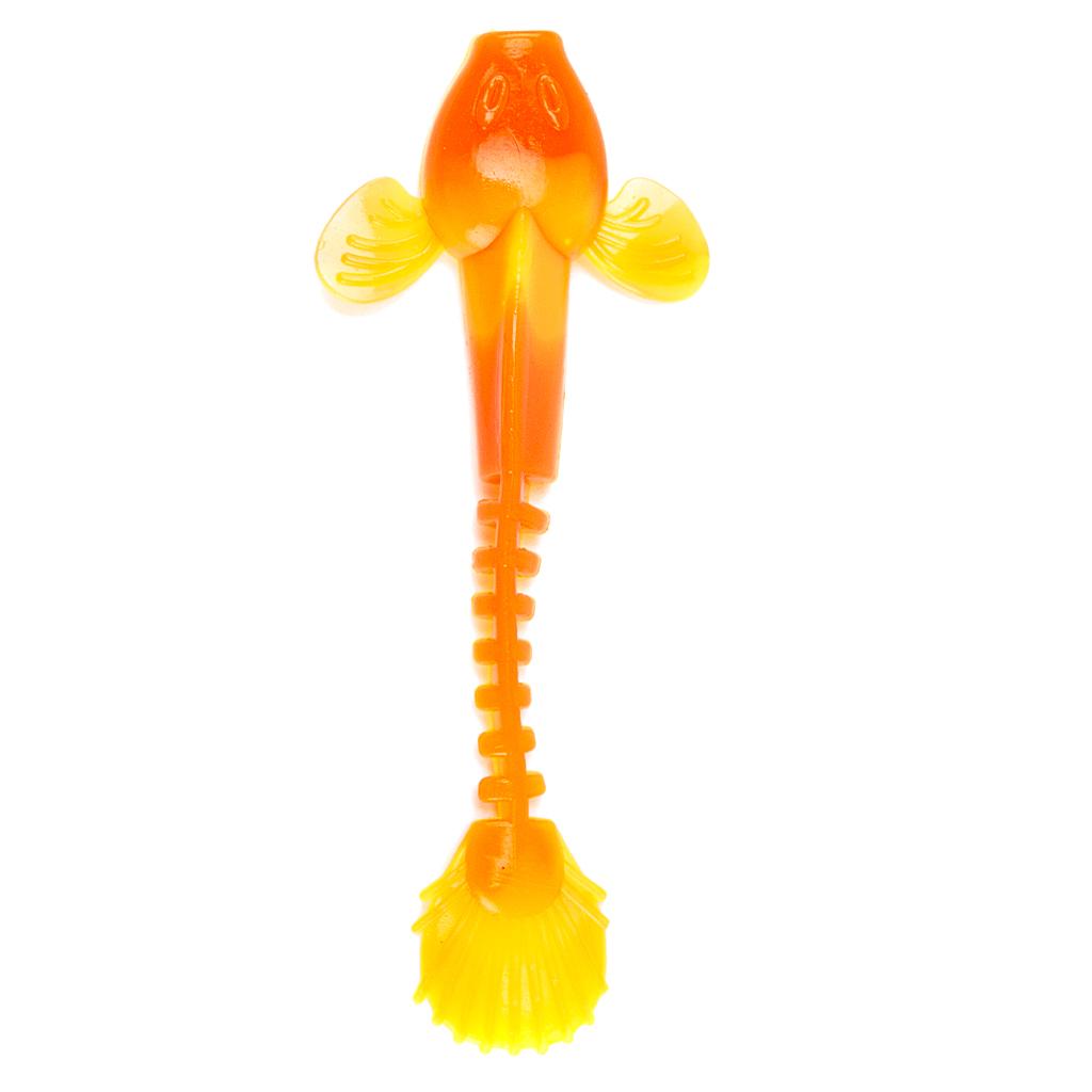 6pcs Simulation Soft Bait Fishing Lure Plastic Artificial Bait 9cm Orange