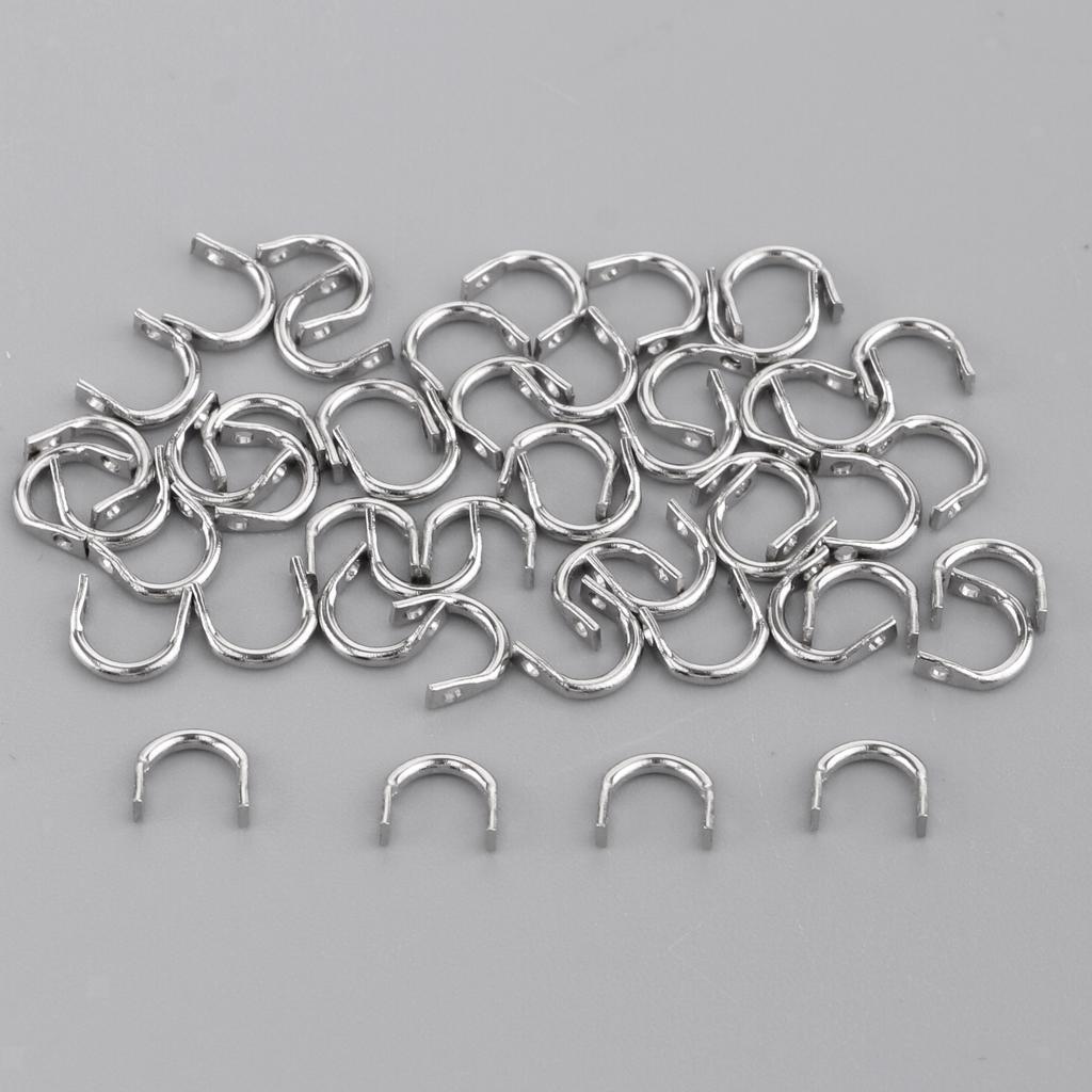 50pcs Spinner Clevises Easy   Stainless Steel Fishing Lures Accessories
