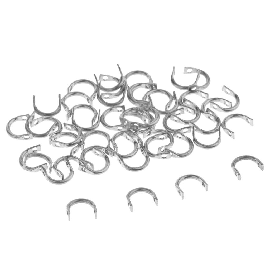 100Pcs M +100x S Fishing Spoons Spinner Easy   Folded Clevises Tackle