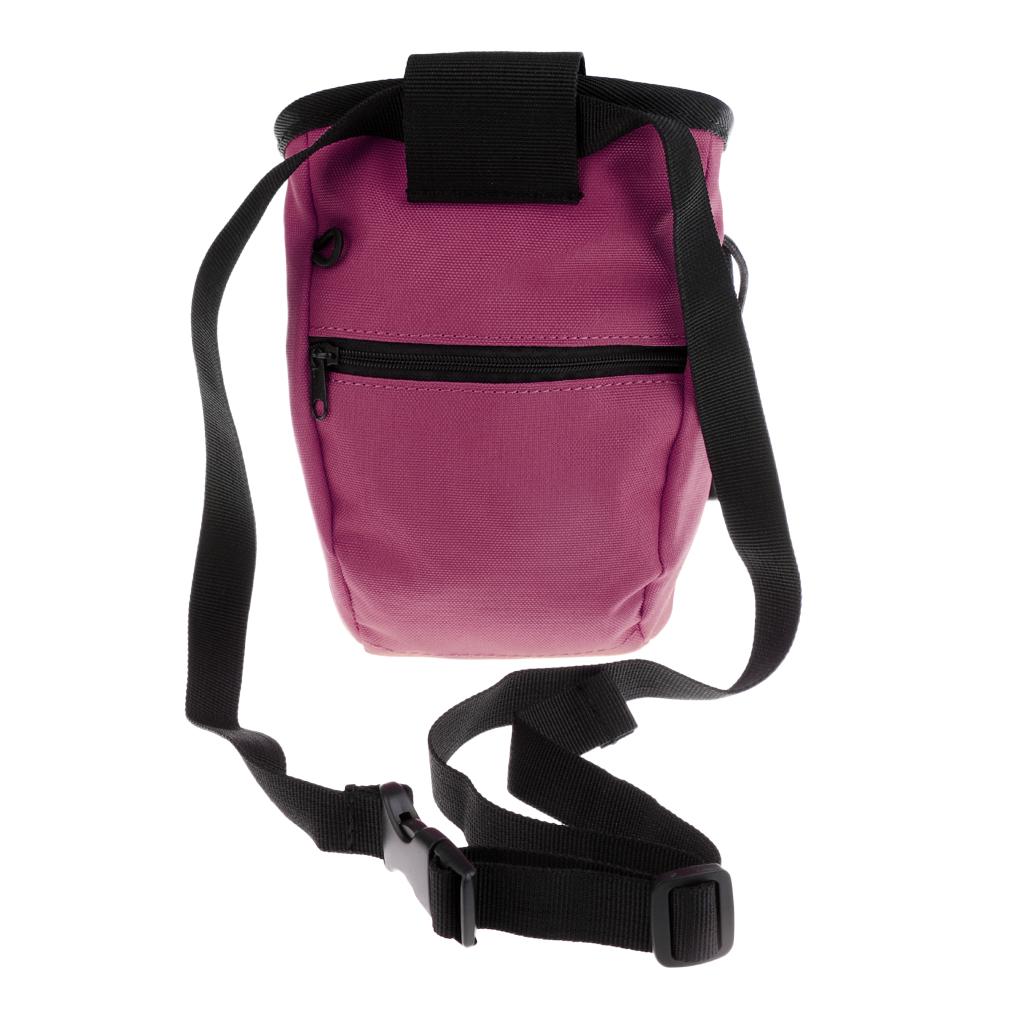 Chalkbag für Klettern Fitnessstudio bouldern Gewichtheben Turnen Magnesiabeutel mit Reißverschlusstasche und Gürtel