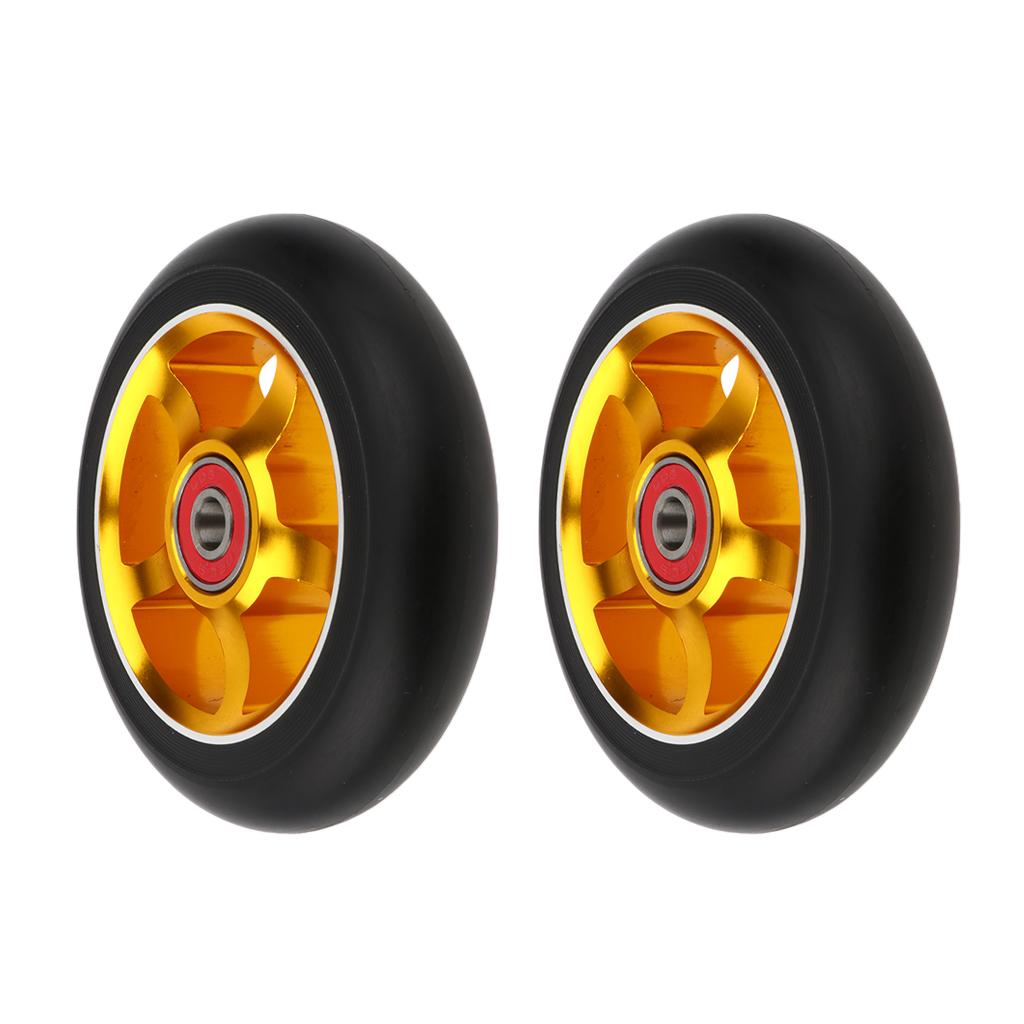 HJYDGJ Leuchtende Scooter Rollen 100mm - 2 Stück Mit ABEC-9 Lagern