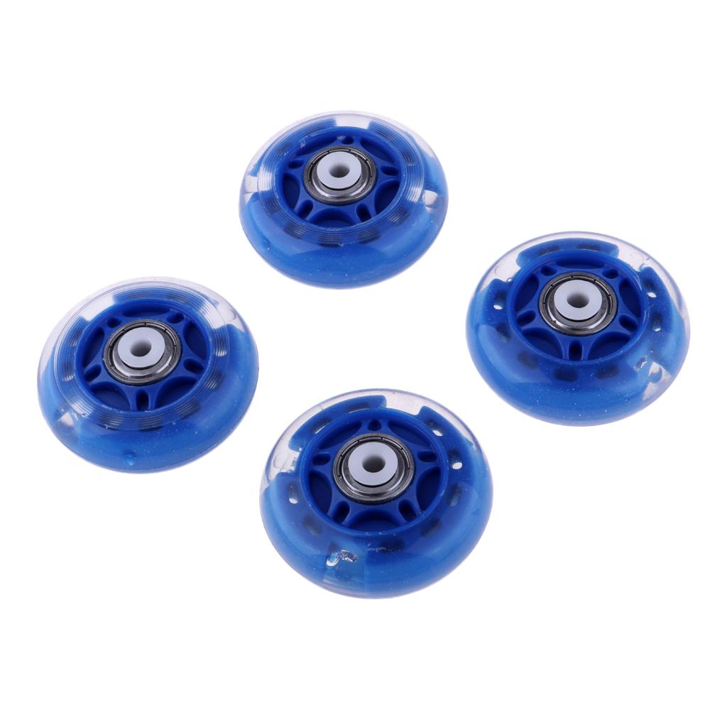 4 Pieces Outdoor Inline Roller Skates Skating Replacement PU Wheel 64mm ...