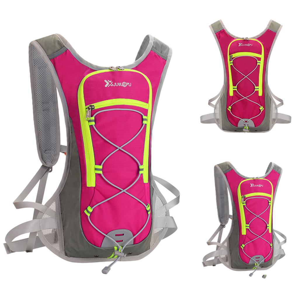 2L Water Backpack Hydration Pack Camping Water Bladder Bag Pouch Rose Red