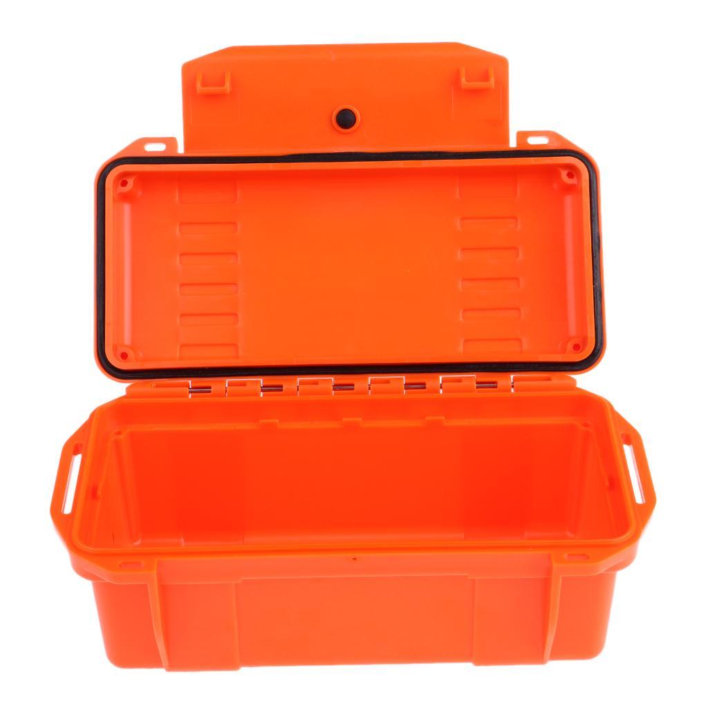 Shockproof Waterproof Storage Case Camping Boating Container Dry Box Orange 