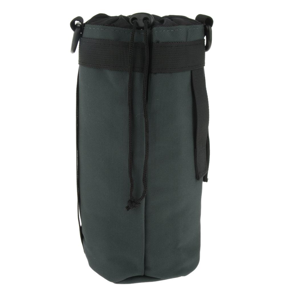 2x1.5L Water Bottle Holder Carrier Pouch Sleeve Bag Camping Hiking Gray